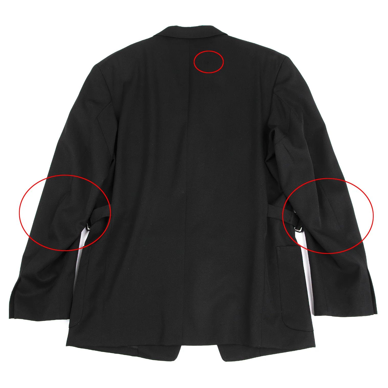 Yohji Yamamoto Yohji Yamamoto Wool Gabardine Side-Belt Jacket Size US S / EU 44-46 / 1 - 13 Thumbnail