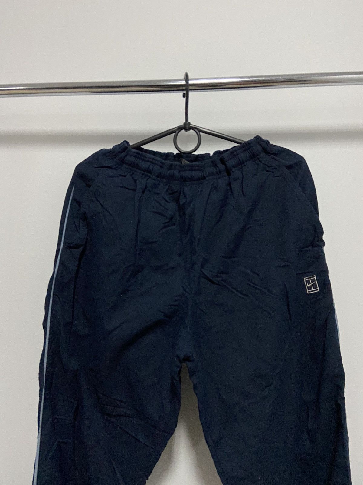 Nike × Vintage Nike Court Vintage Nylon Pants Small Logo stripe Size US 32 / EU 48 - 2 Thumbnail