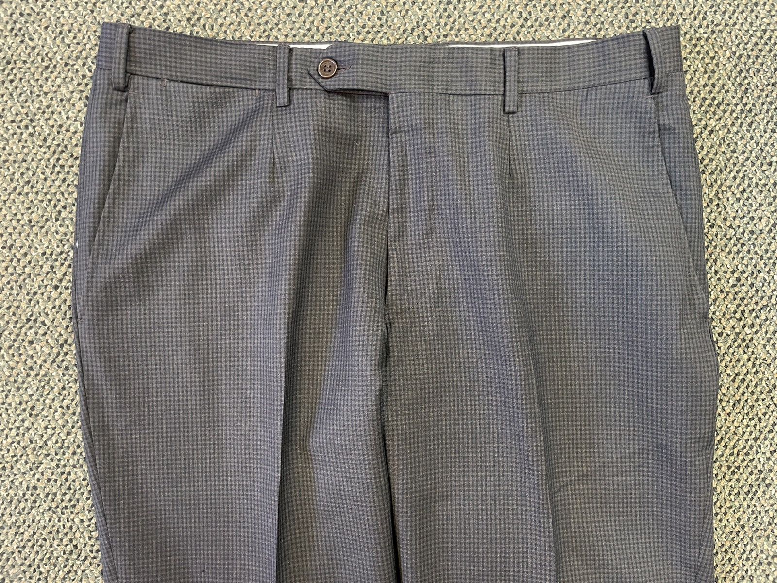 Canali Mini Check Wool Suit Size 40L - 15 Thumbnail