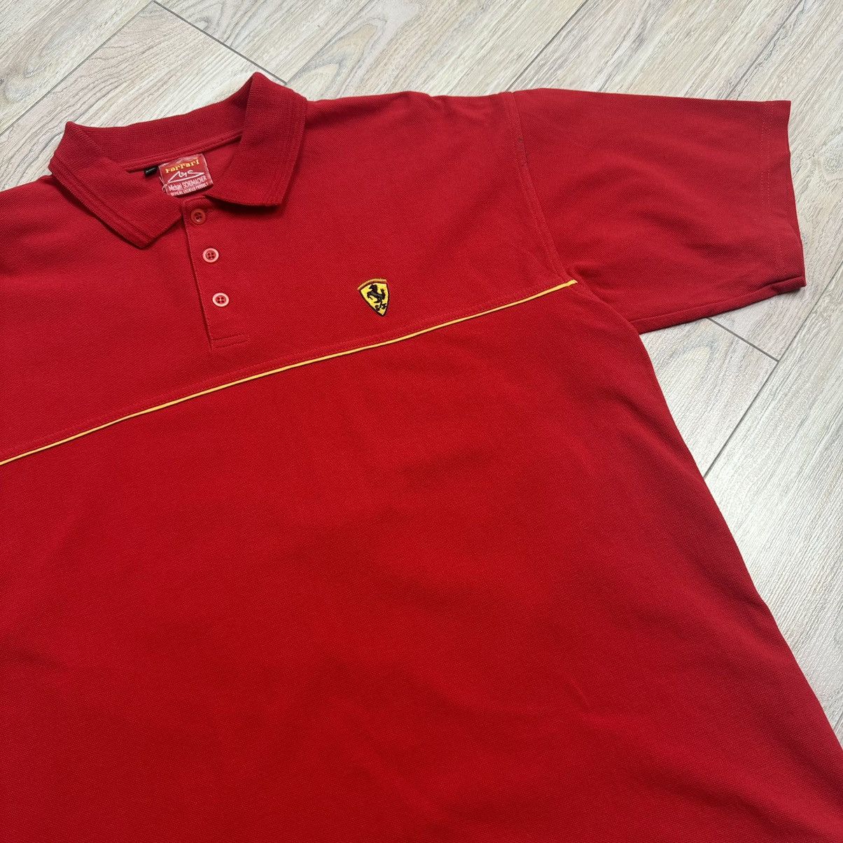 Ferrari Vintage 1999 Ferrari Michael Schumacher Small Logo Polo Tee Size US XXL / EU 58 / 5 - 1 Thumbnail