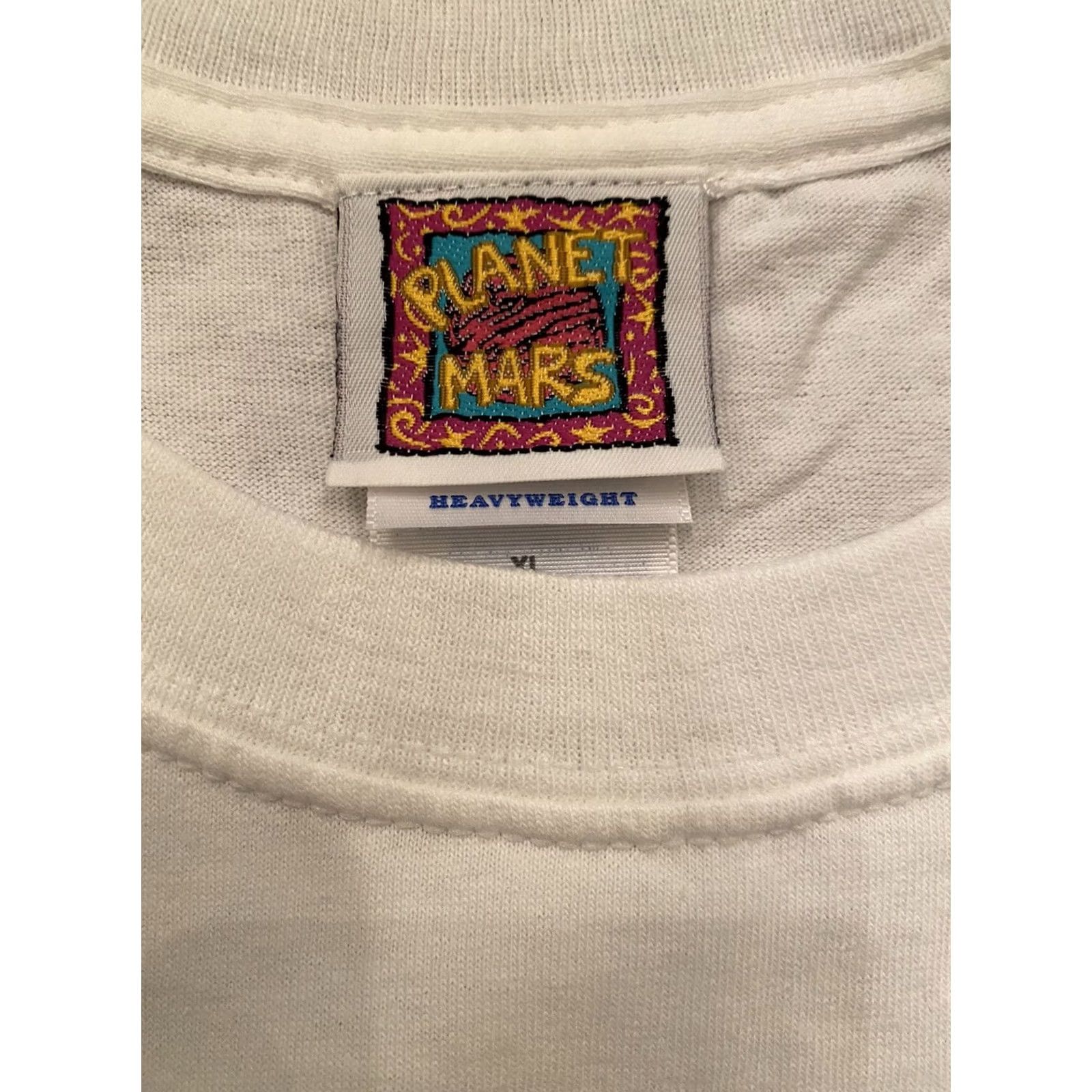 Gildan VINTAGE M&M It’s A Purple T-shirt Planet Mars XL White Gildan T-Shirt Men Short Sleeve Cotton Regular Size XL Limited Edition Funny USA Food Size US XL / EU 56 / 4 - 3 Thumbnail