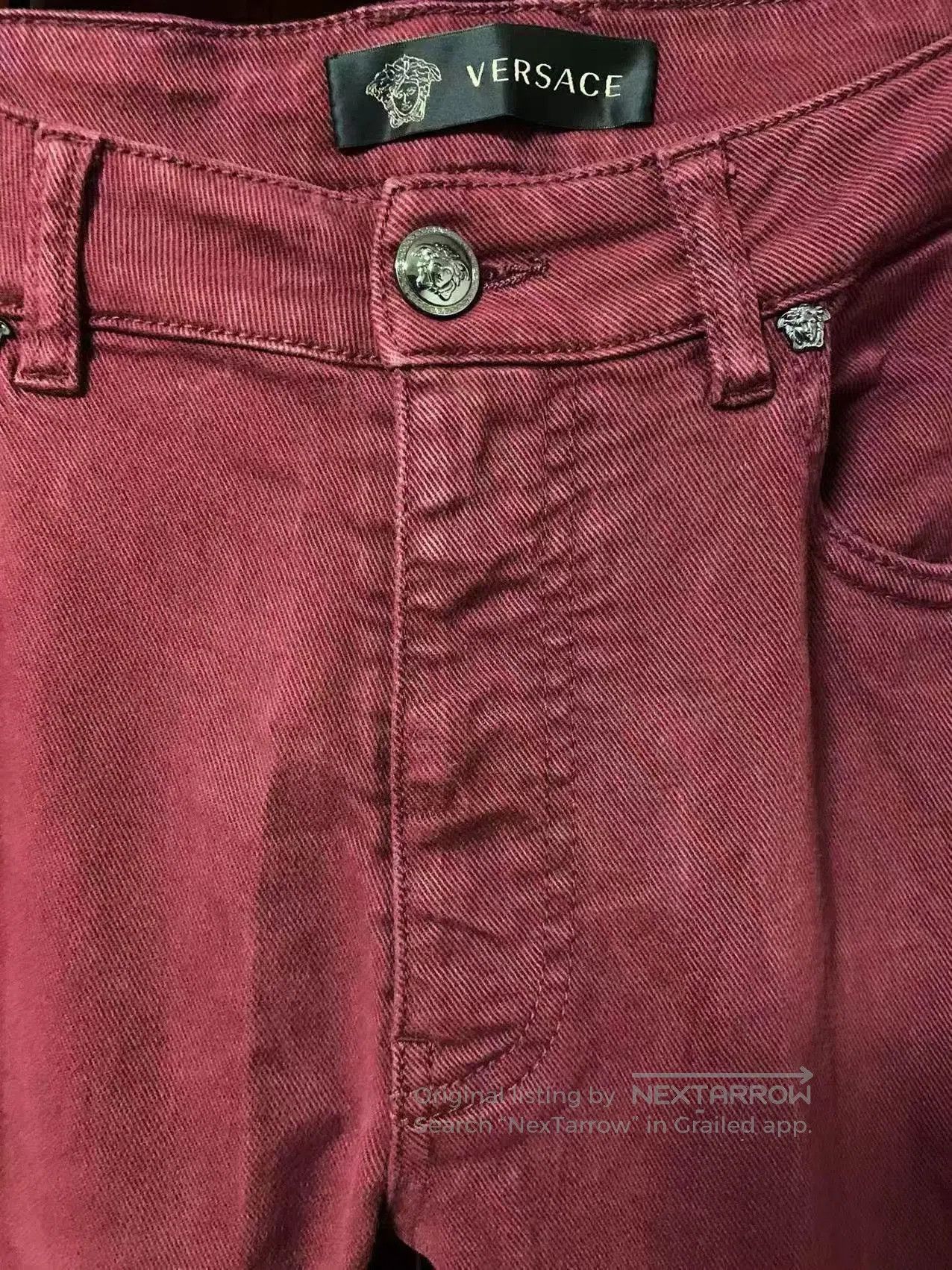 Japanese Brand Versace Red Jeans. Size US 31 - 3 Thumbnail