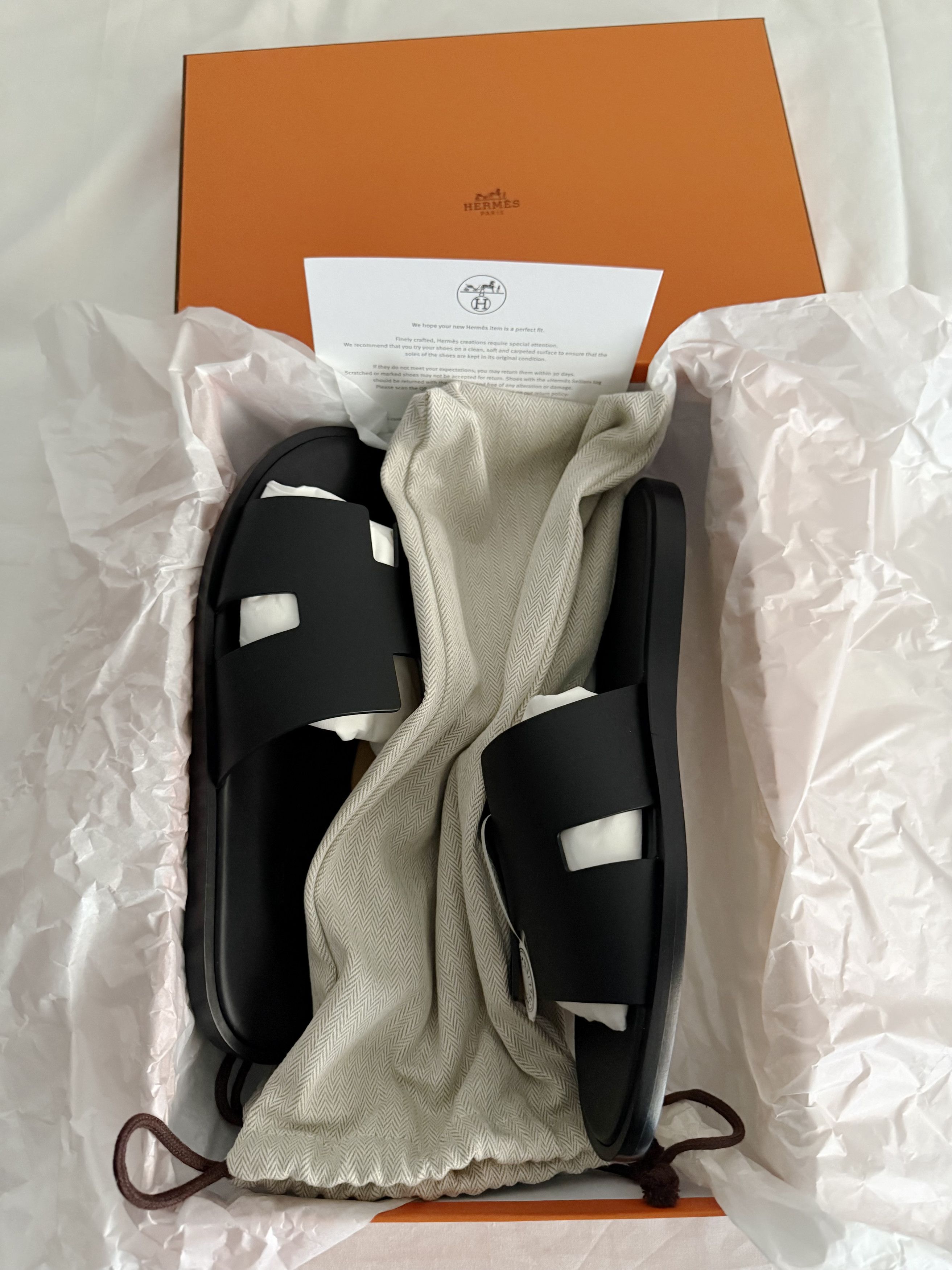 Hermes Hermes Izmir Black Calfskin Sandals Size US 9 / EU 42 - 3 Thumbnail