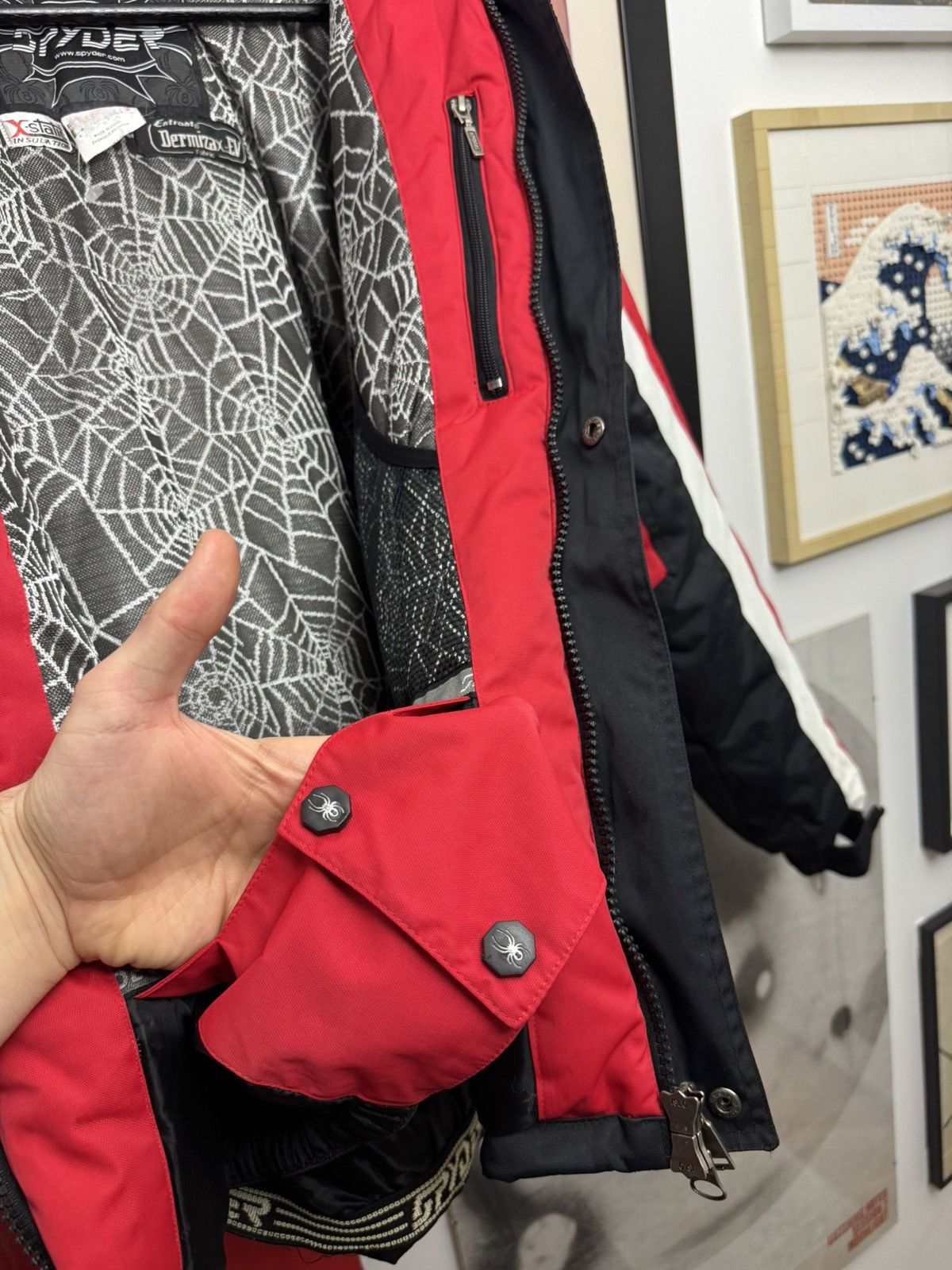 Spyder Spyder X-static Insulat Ski jacket Spiderweb Black Red Hype Size US XL / EU 56 / 4 - 6 Thumbnail