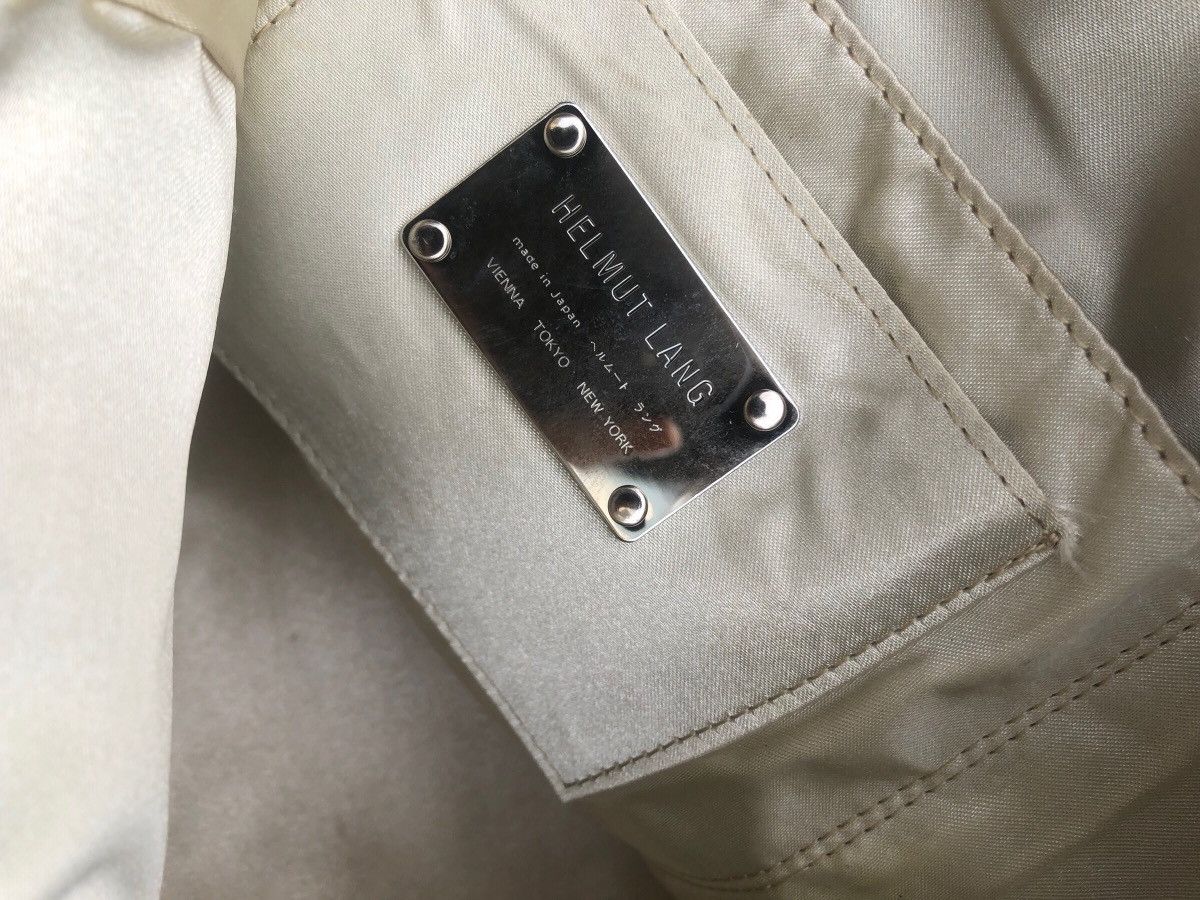 Helmut Lang 🔥Vintage HELMUT LANG Square Cream Archive Designer Tote Bag Size ONE SIZE - 7 Thumbnail