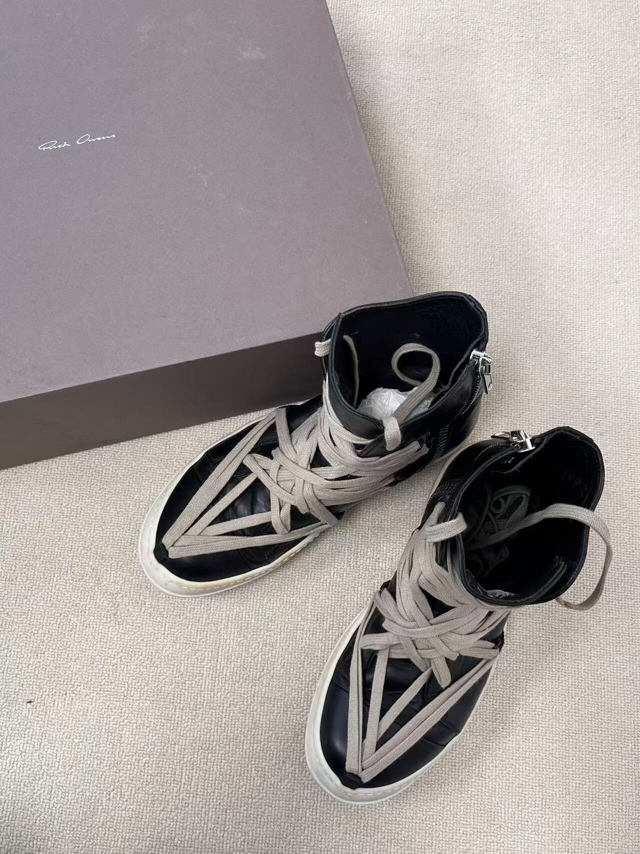 Rick Owens Rick Owens Tecuatl Men's High-Top Sneakers Size US 8 / EU 41 - 1 Thumbnail
