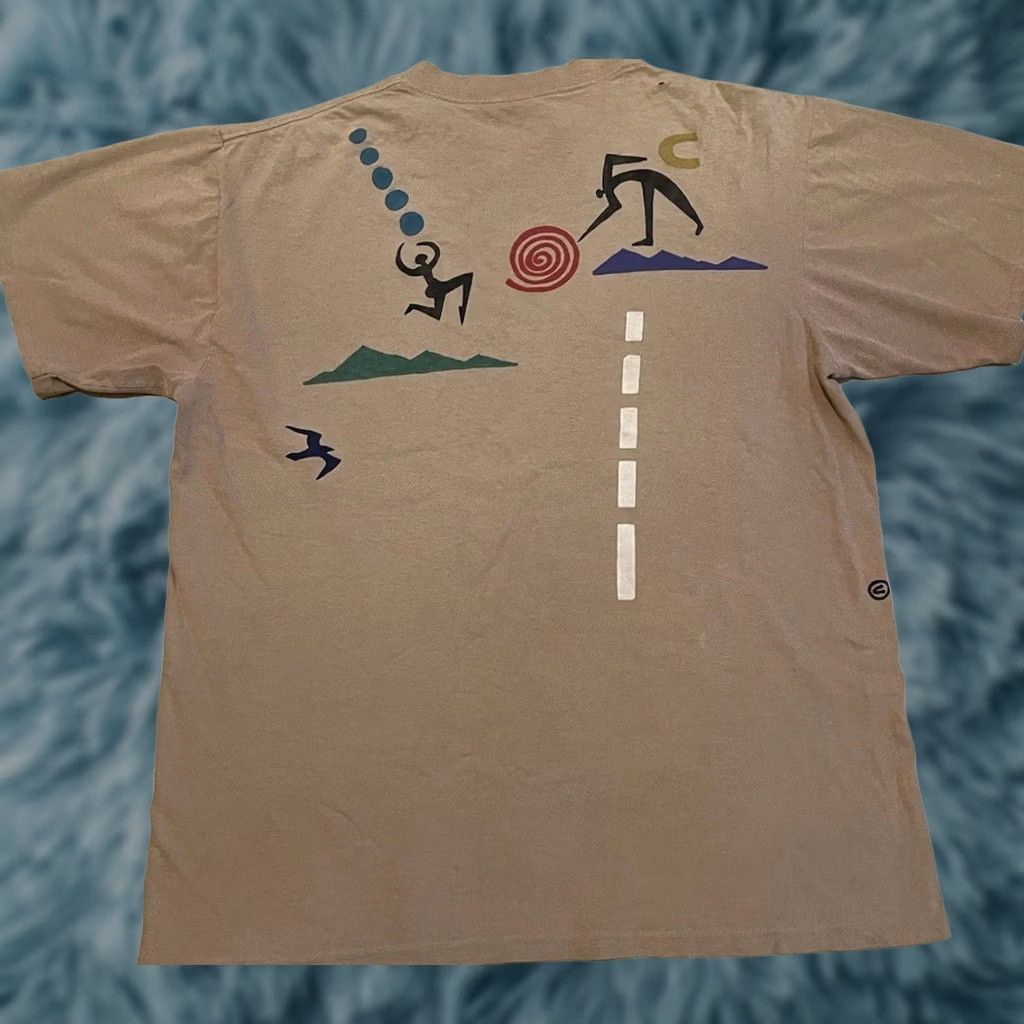 Native VINTAGE 90s Abstract Art Faded Distressed AOP Shirt L Brown Men Short Sleeve T-Shirt Grunge Beach Sun Palm Trees USA USA Sun Beach 80s 90s Size US L / EU 52-54 / 3 - 1 Thumbnail