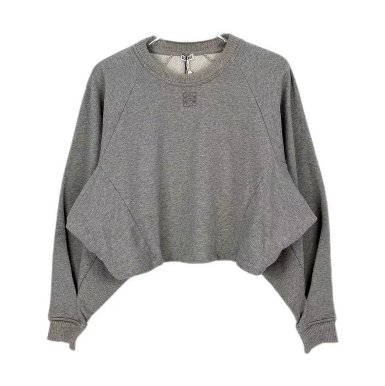 Loewe LOEWE Gray collar embroidered logo hoodie Size S / US 4 / IT 40 - 1 Thumbnail