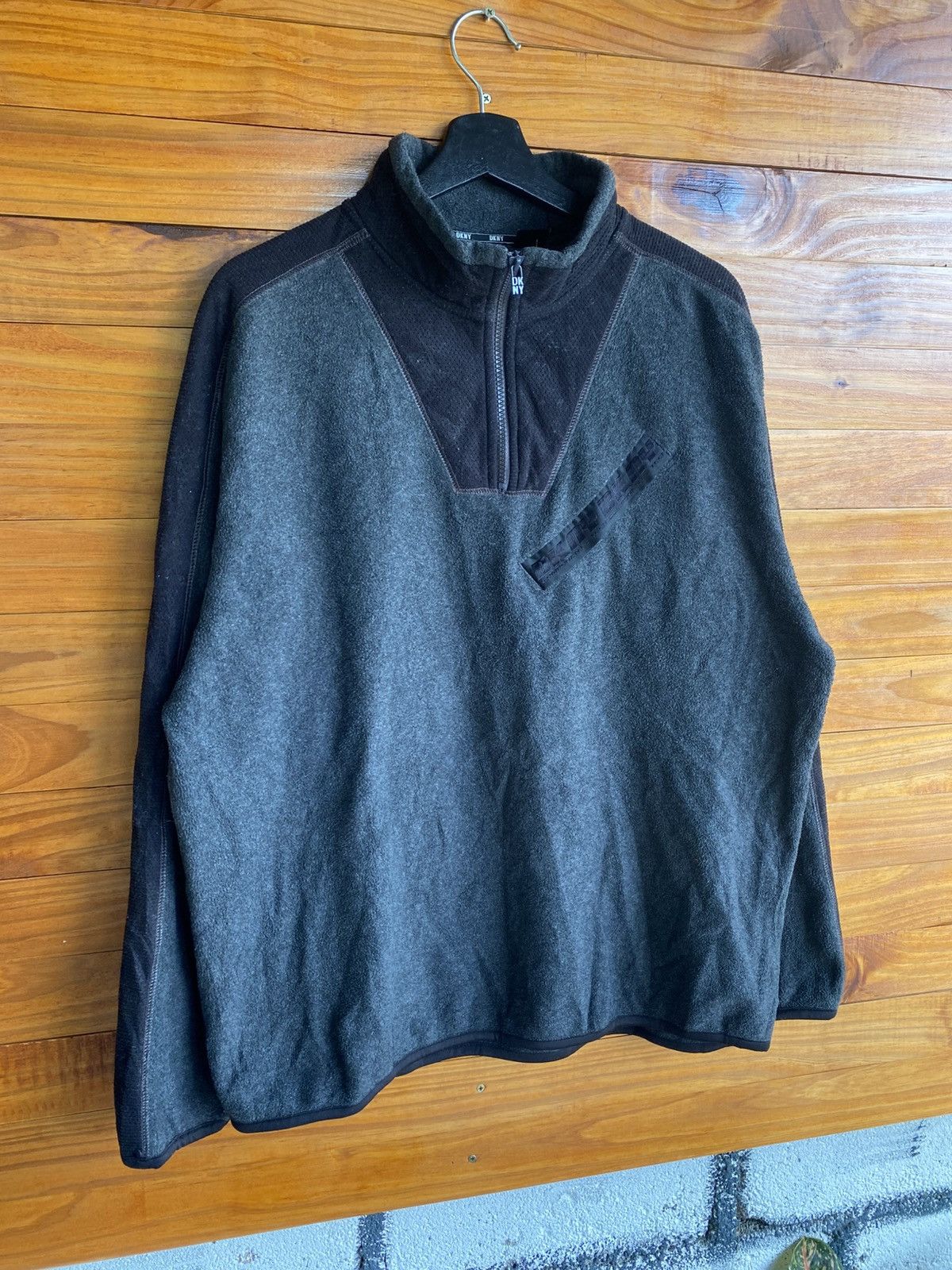 DKNY Vintage DKNY Active Half-Zip Fleece Pullover Sweatshirt Size US L / EU 52-54 / 3 - 5 Thumbnail