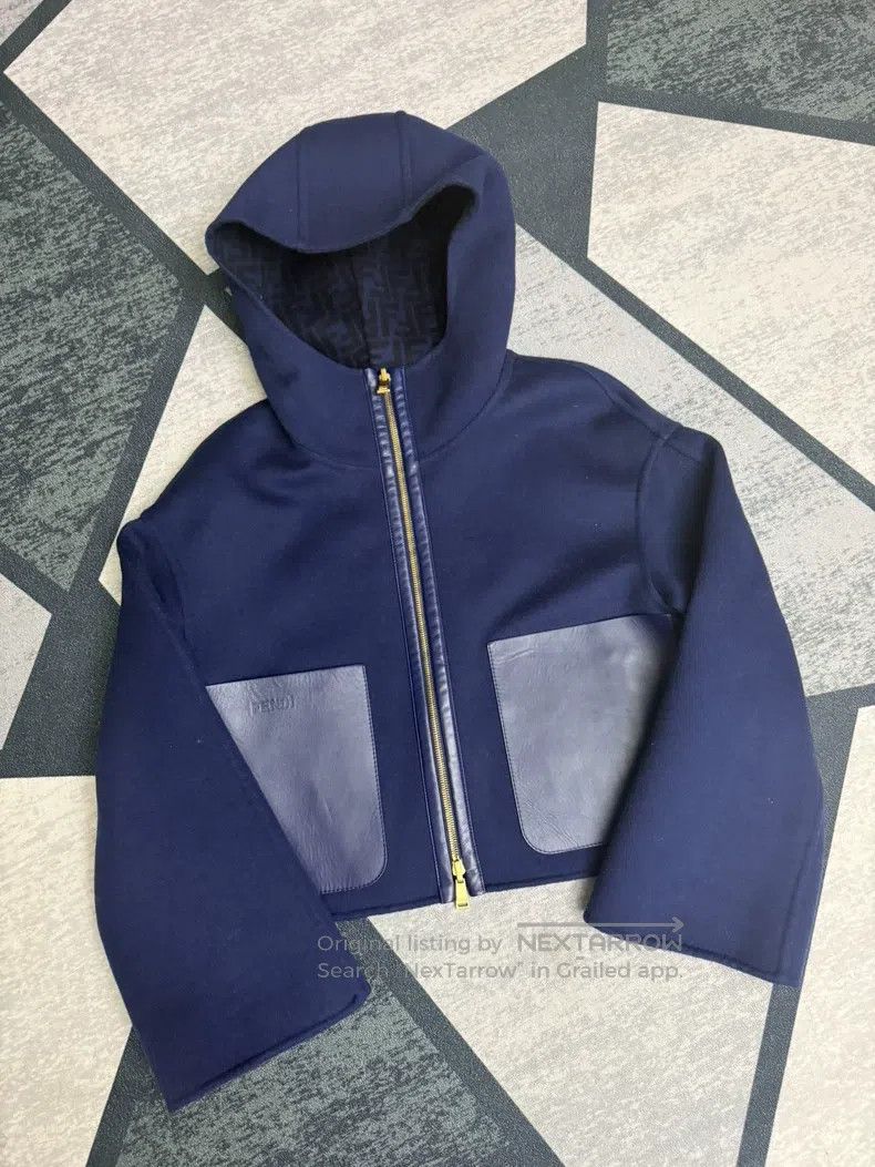Fendi Fendi Dark Blue Two-Way Wear Jacket Size XXS / US 00 / IT 34 - 1 Thumbnail