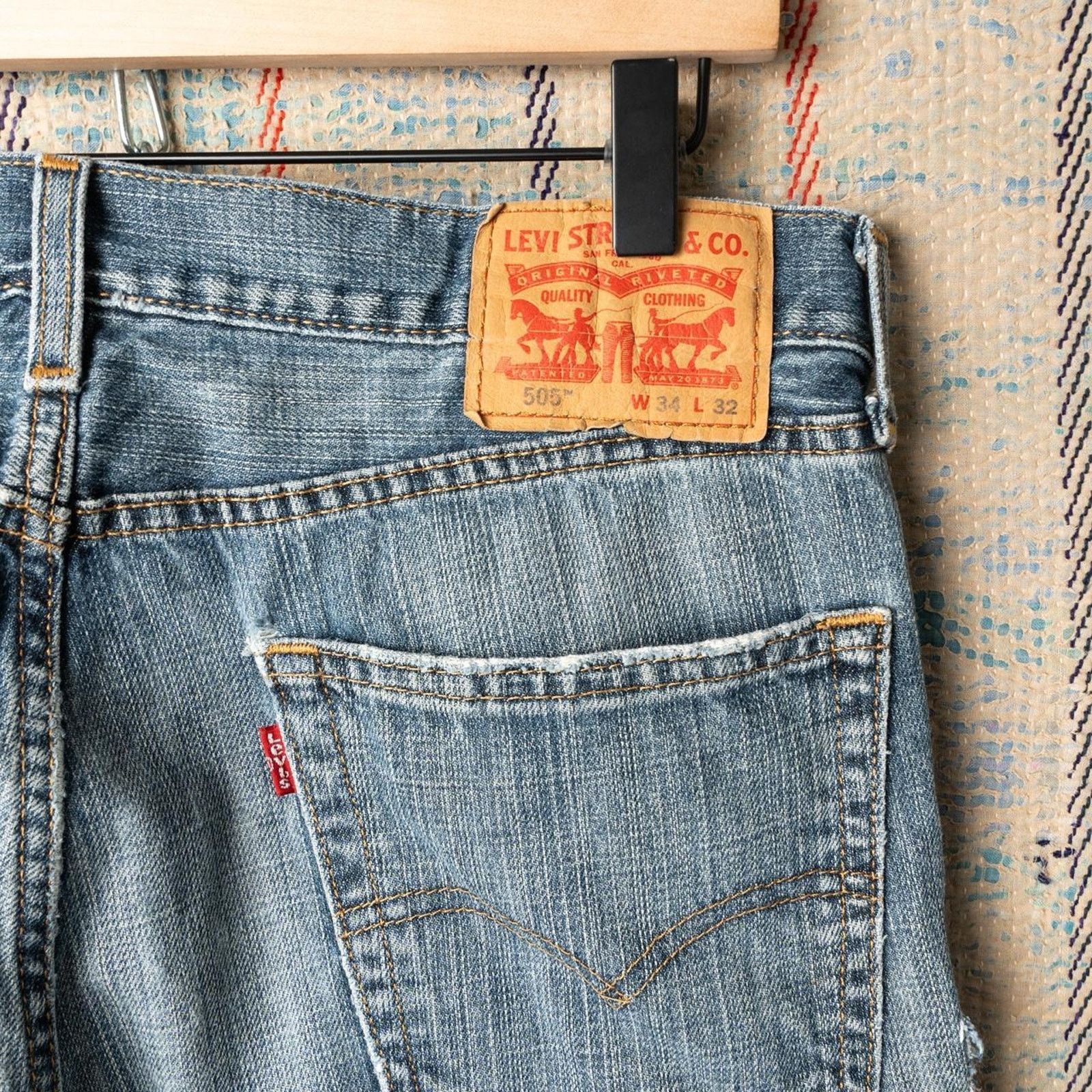 Levi's Custom levis patchwork jeans 34 x 32 Size US 34 / EU 50 - 5 Thumbnail