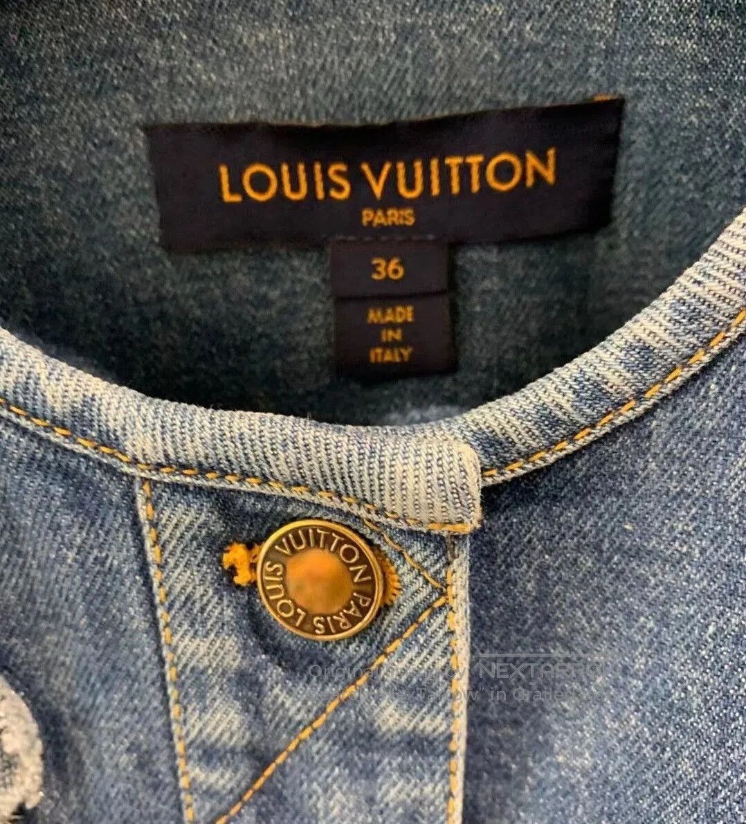 Louis Vuitton LV Patched Denim Jacket. Size XS / US 0-2 / IT 36-38 - 5 Thumbnail