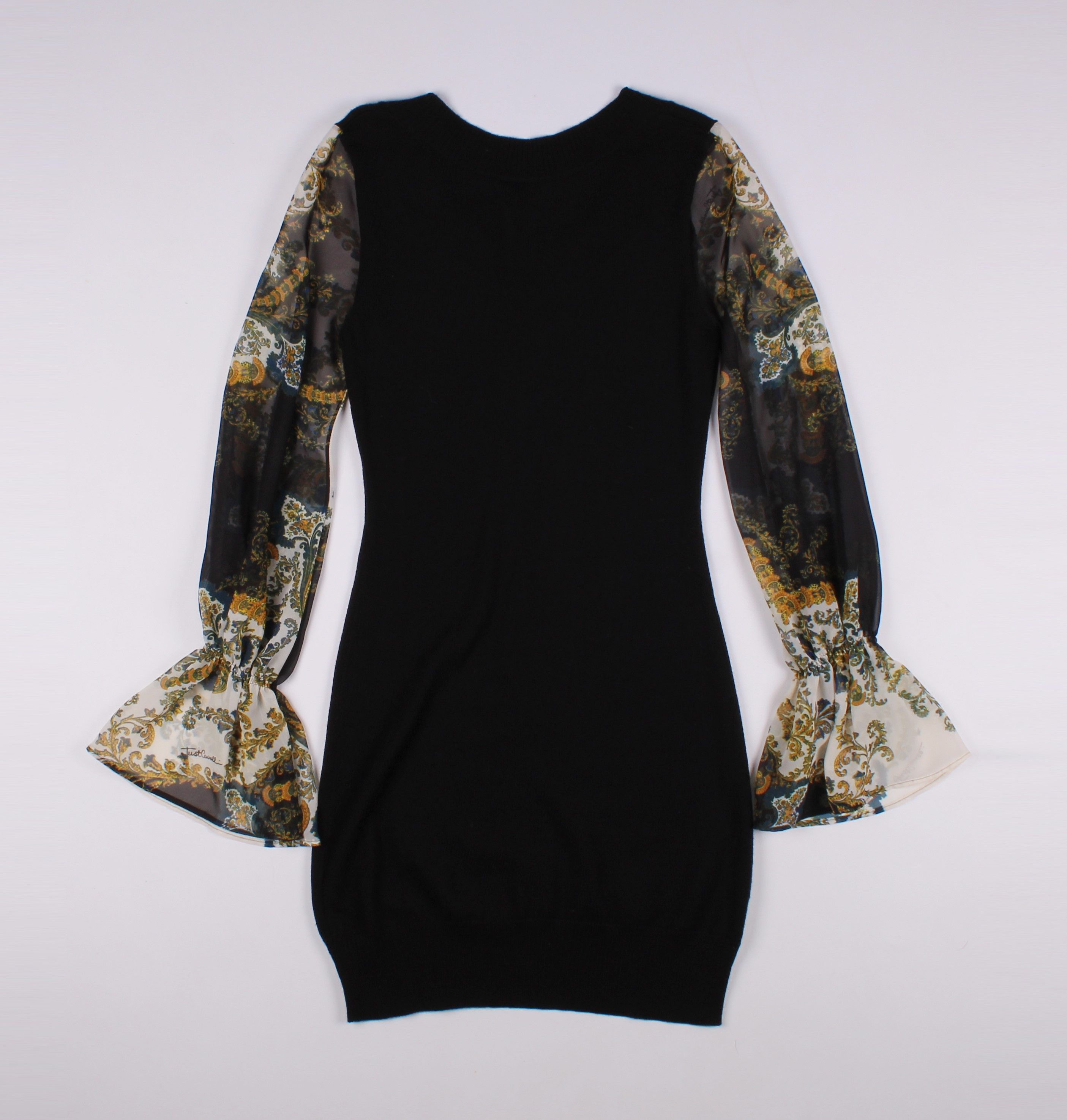 Just Cavalli Just Cavalli Stunning Wool Dress with Mesh Sleeves Size XS / US 0-2 / IT 36-38 - 11 Thumbnail