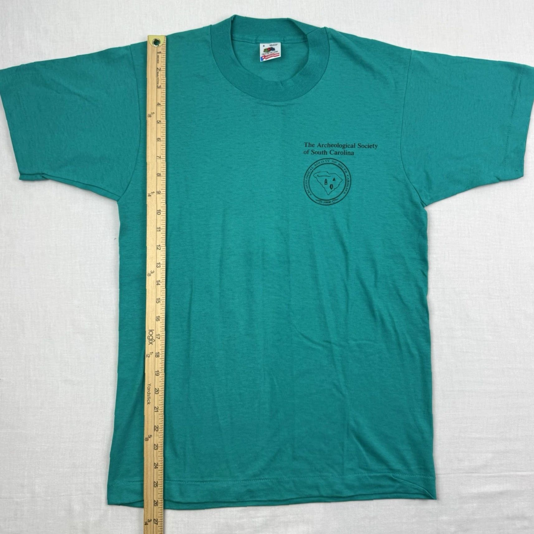 Fruit Of The Loom VINTAGE Fruit of the Loom T-Shirt Adult Small Blue Fossils Artifacts 90s Mens Size US S / EU 44-46 / 1 - 6 Thumbnail