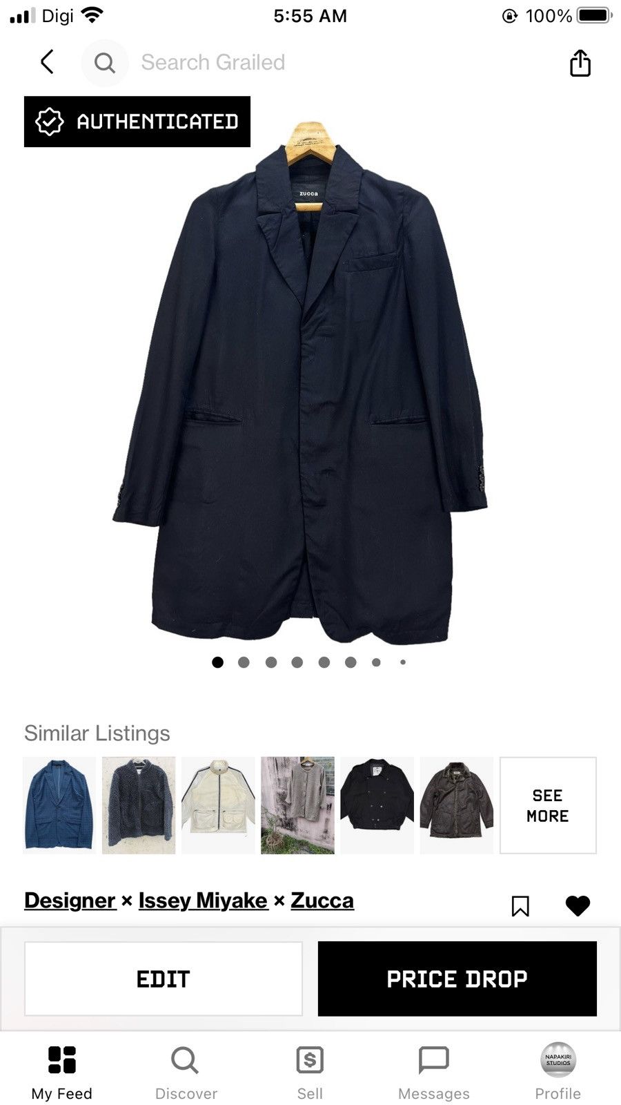 Zucca ZUCCA FORMAL COAT JACKET #7766-170 Size US S / EU 44-46 / 1 - 16 Thumbnail