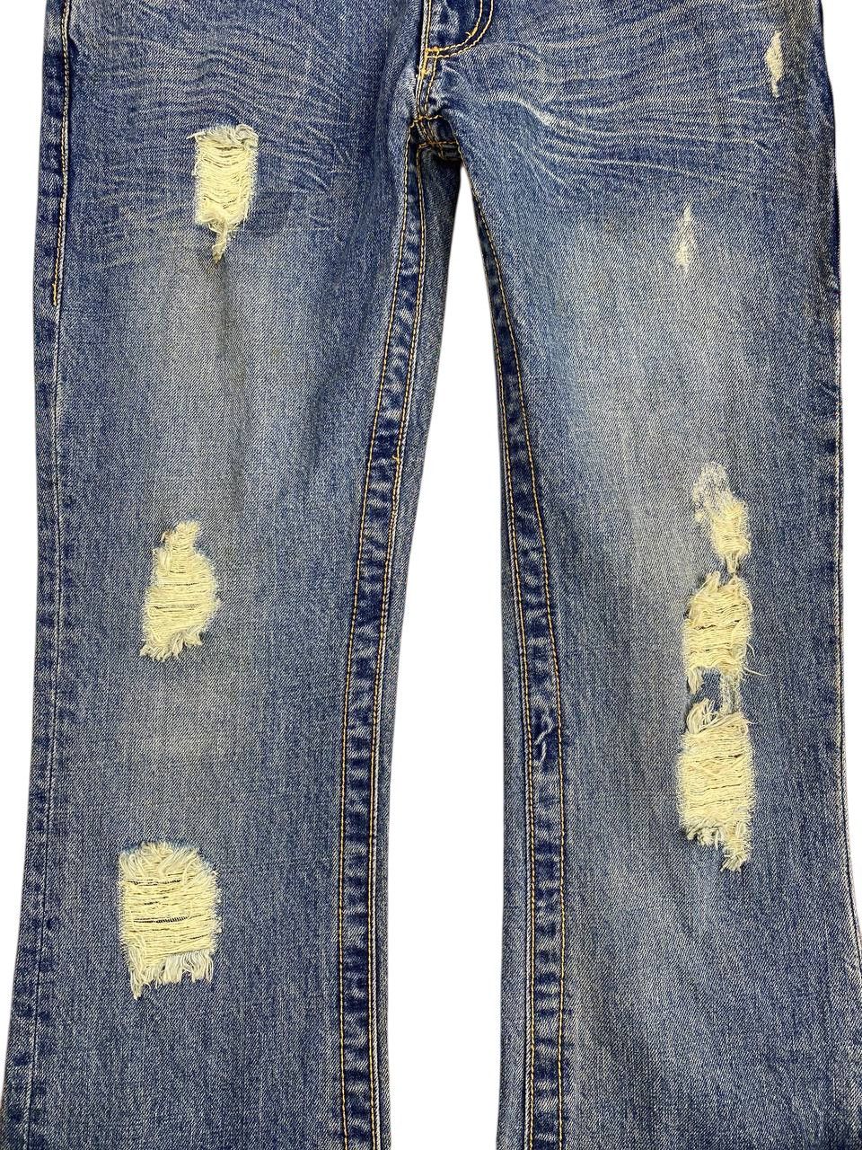 JACKROSE Y2K 2000’s Jackrose Mudwash Distressed Flare Jeans Size US 31 - 10 Thumbnail