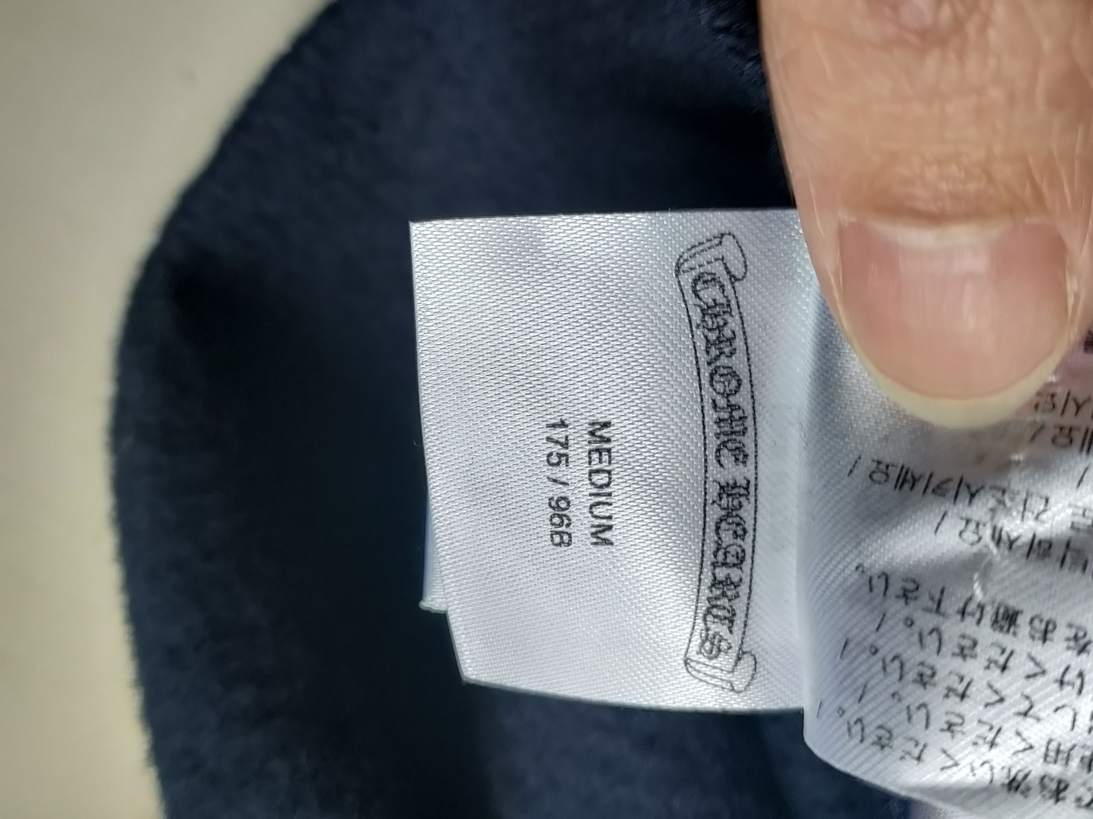 Chrome Hearts Chrome Hearts Yellow Script Sleeve Navy Hoodie Size US M / EU 48-50 / 2 - 13 Thumbnail