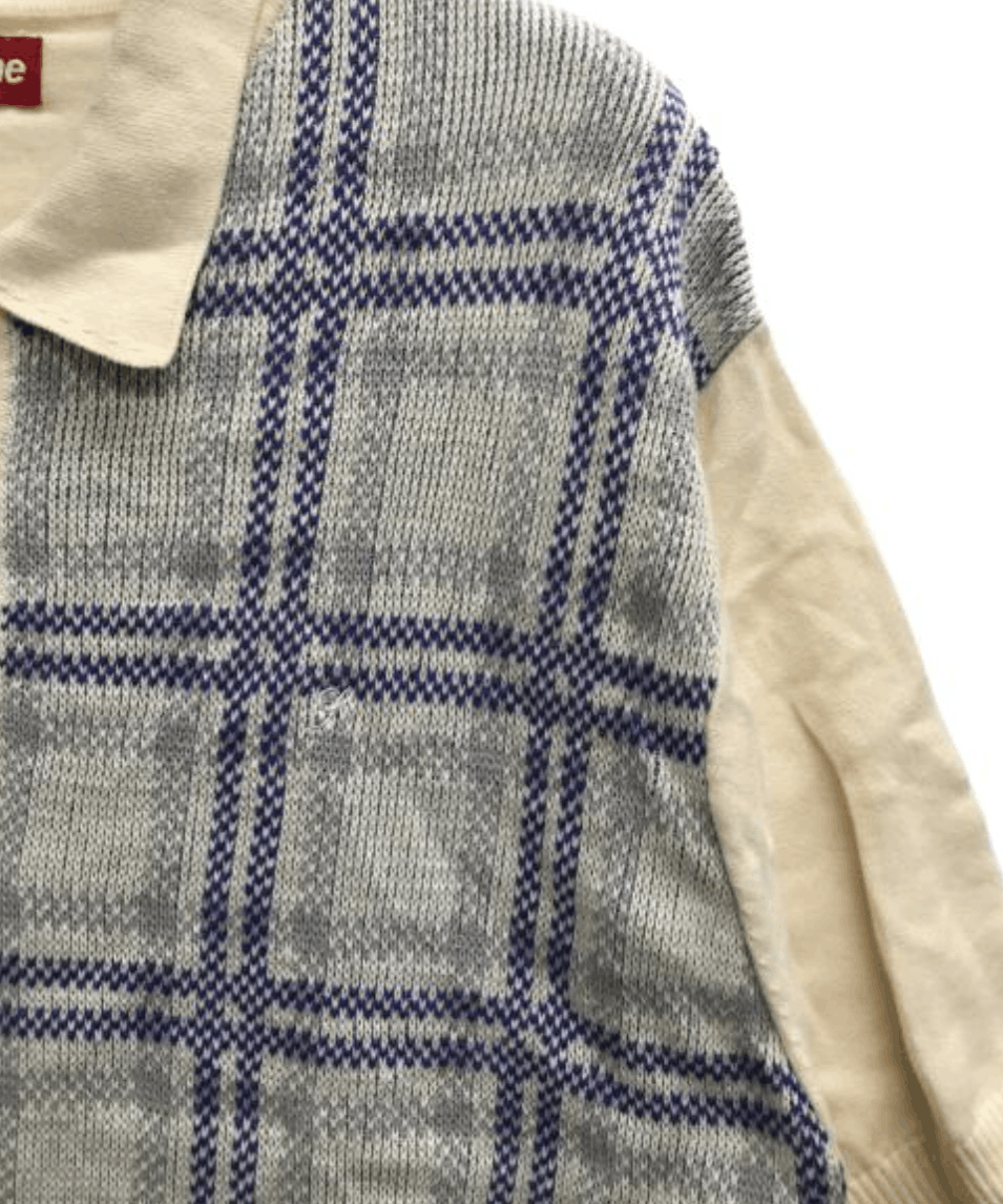 Supreme Plaid Knit Polo Shirts