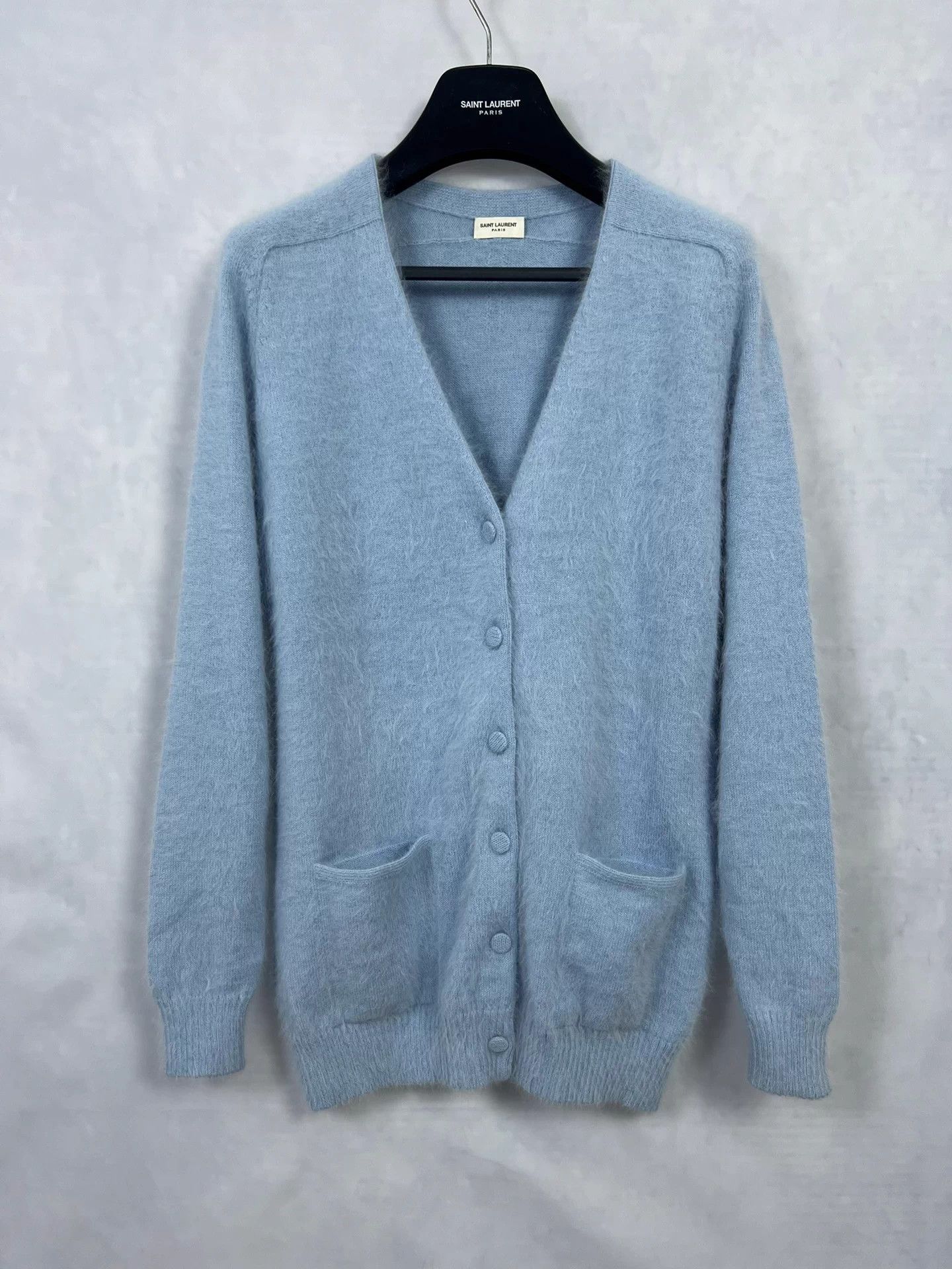 Saint Laurent Paris Saint Laurent SLP13FW light blue cardigan XS Size XS / US 0-2 / IT 36-38 - 1 Thumbnail
