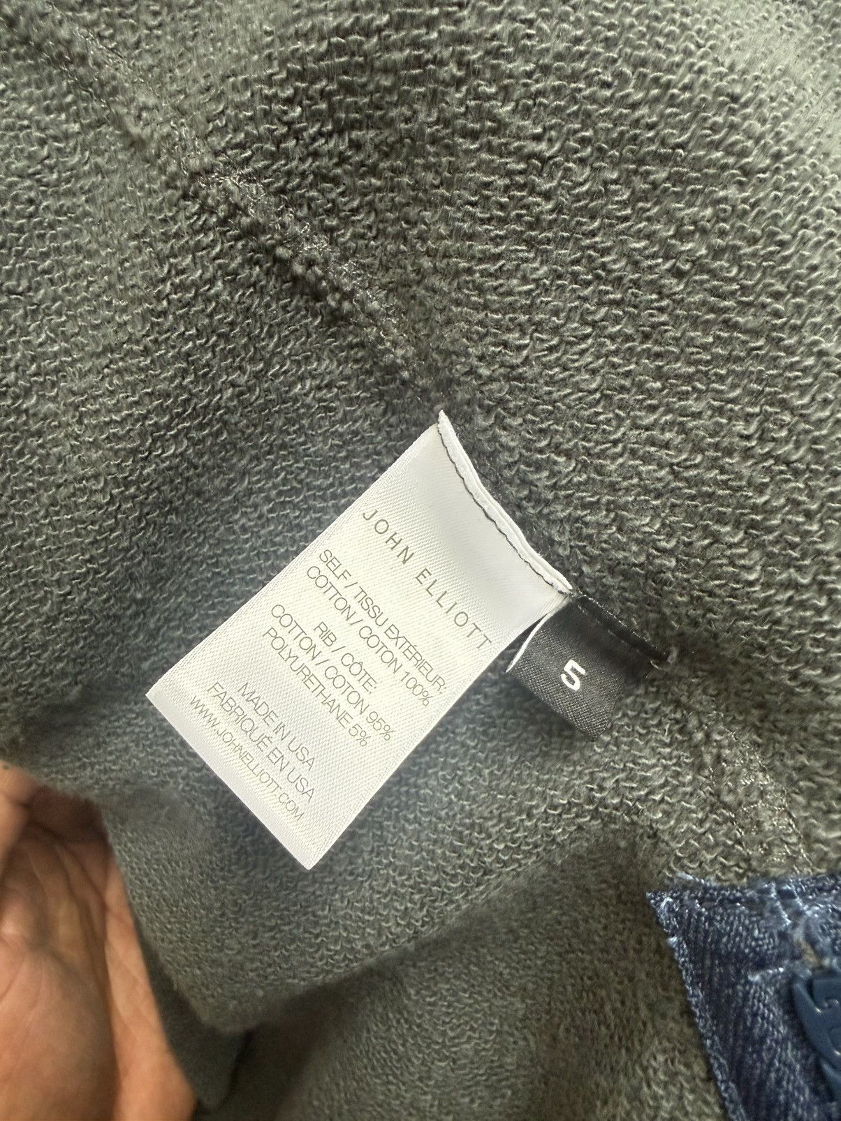John Elliott John Elliott Side Zip Hoodie Slate Blue Gray Size 5 (L) Size US L / EU 52-54 / 3 - 4 Thumbnail