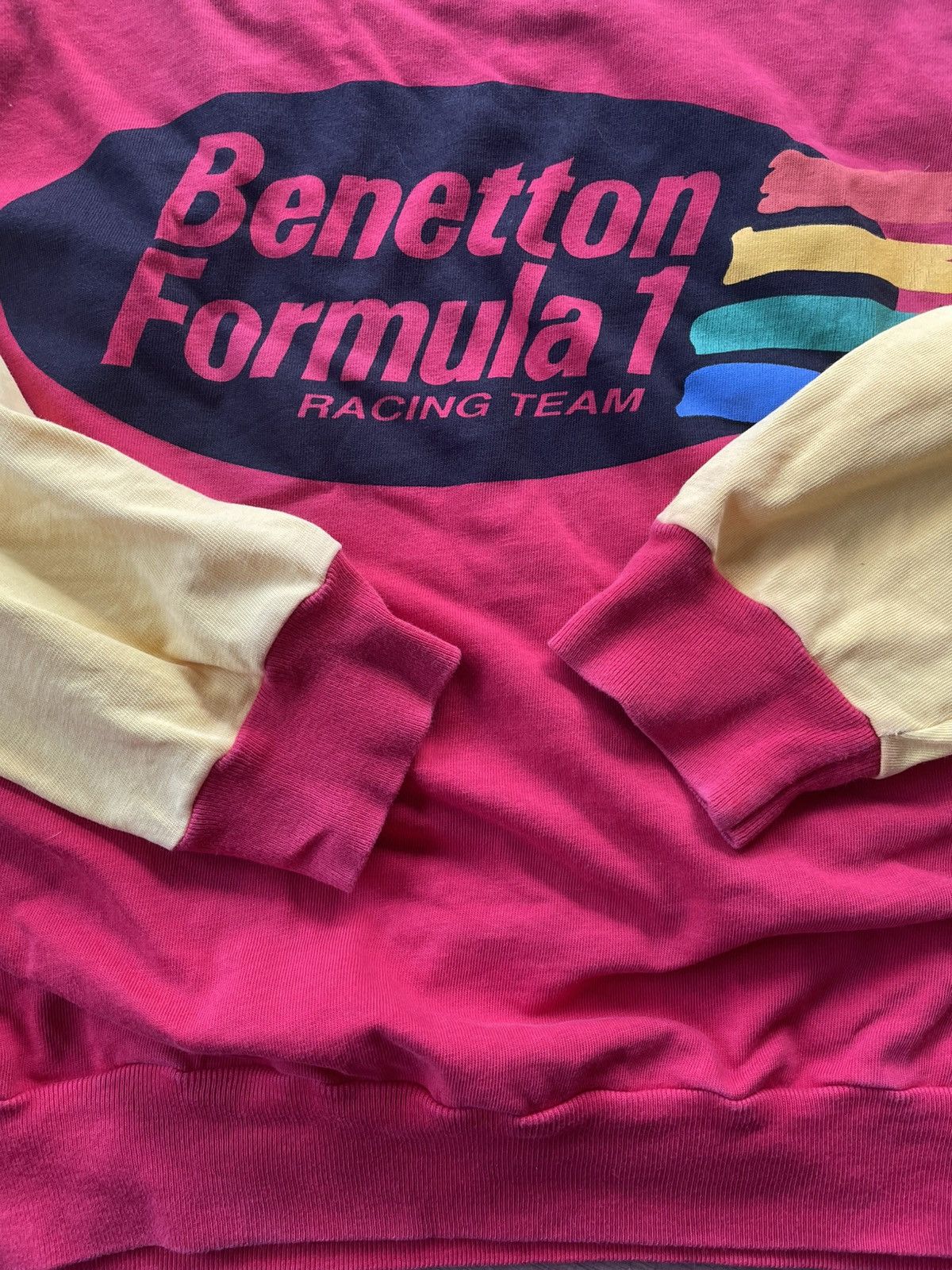 Benetton Benetton formula 1 racing team multi color sweatshirt Size US M / EU 48-50 / 2 - 2 Thumbnail