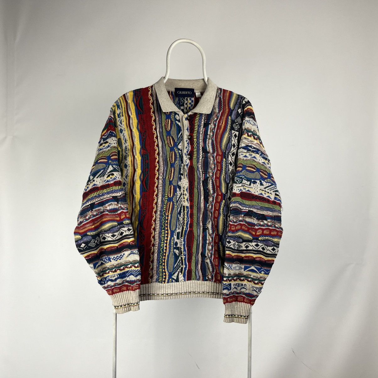 Coogi Vintage Gilberto Coogi Style Sweater 90s 3D Knit Cable Size US L / EU 52-54 / 3 - 1 Thumbnail