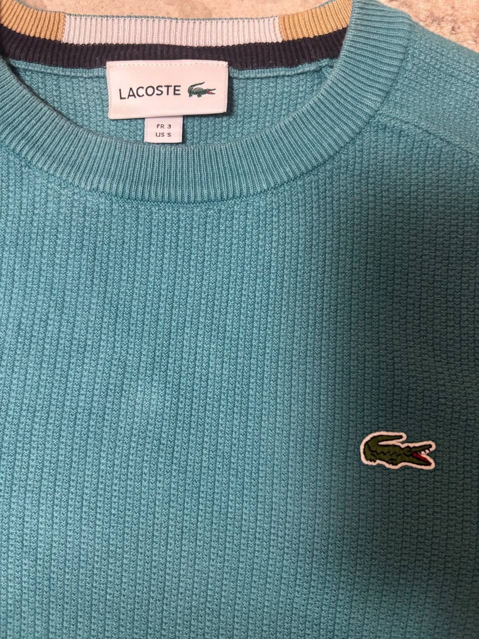 Lacoste Lacoste Knit Crewneck Sweater – Teal Blue Size: FR-3, US-S Size US S / EU 44-46 / 1 - 5 Thumbnail