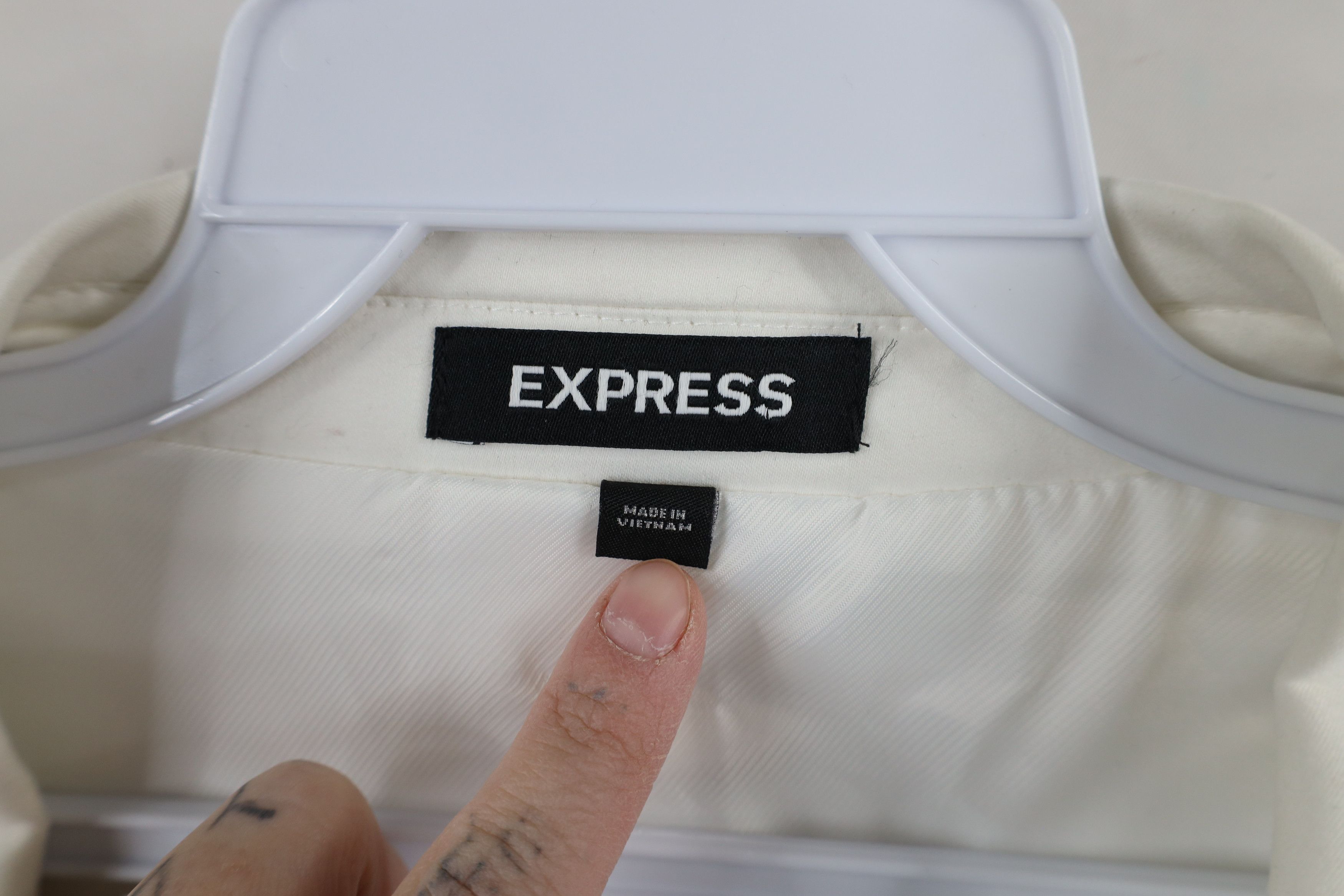 Express × Vintage Express One Button Wedding Tuxedo Suit Blazer Jacket White Size US XXL / EU 58 / 5 - 9 Thumbnail