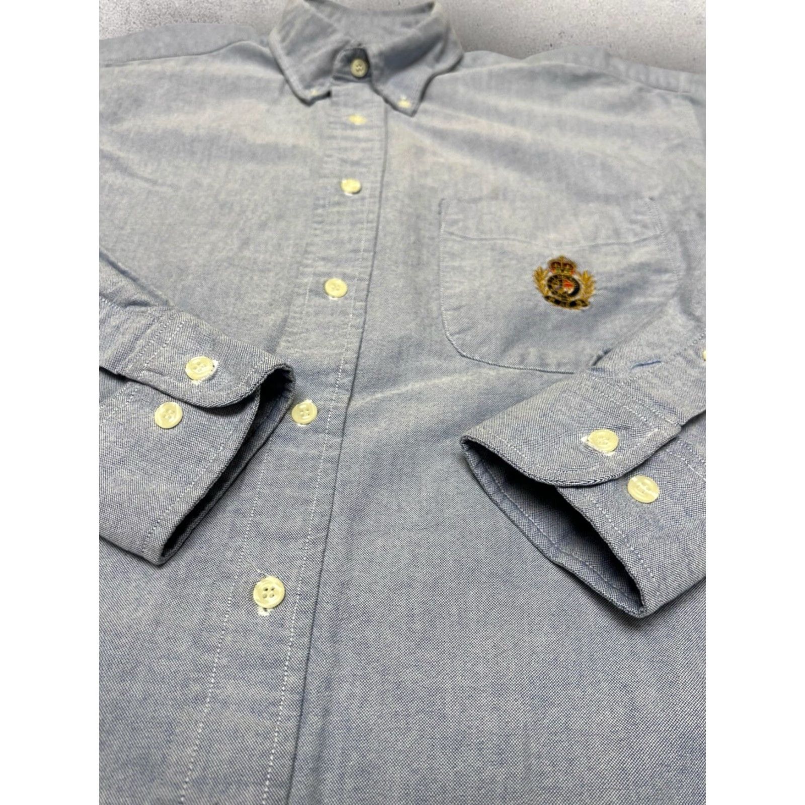 American Eagle Outfitters VTG American Eagle Shirt Mens M Blue Crest Logo Denim Button Up 80's Oversized Regular Fit Size US M / EU 48-50 / 2 - 3 Thumbnail