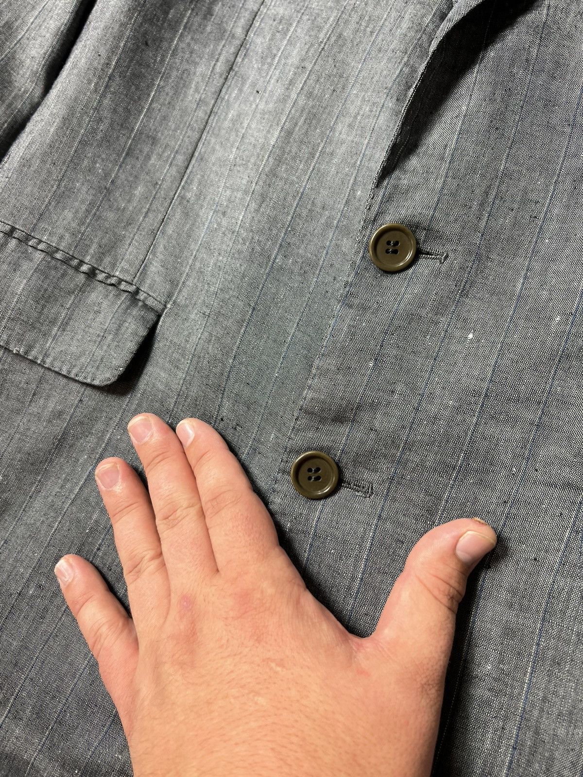Corneliani Vintage Corneliani Linen Striped Blazer Jacket 2 Button Sz50 Size 40R - 8 Thumbnail