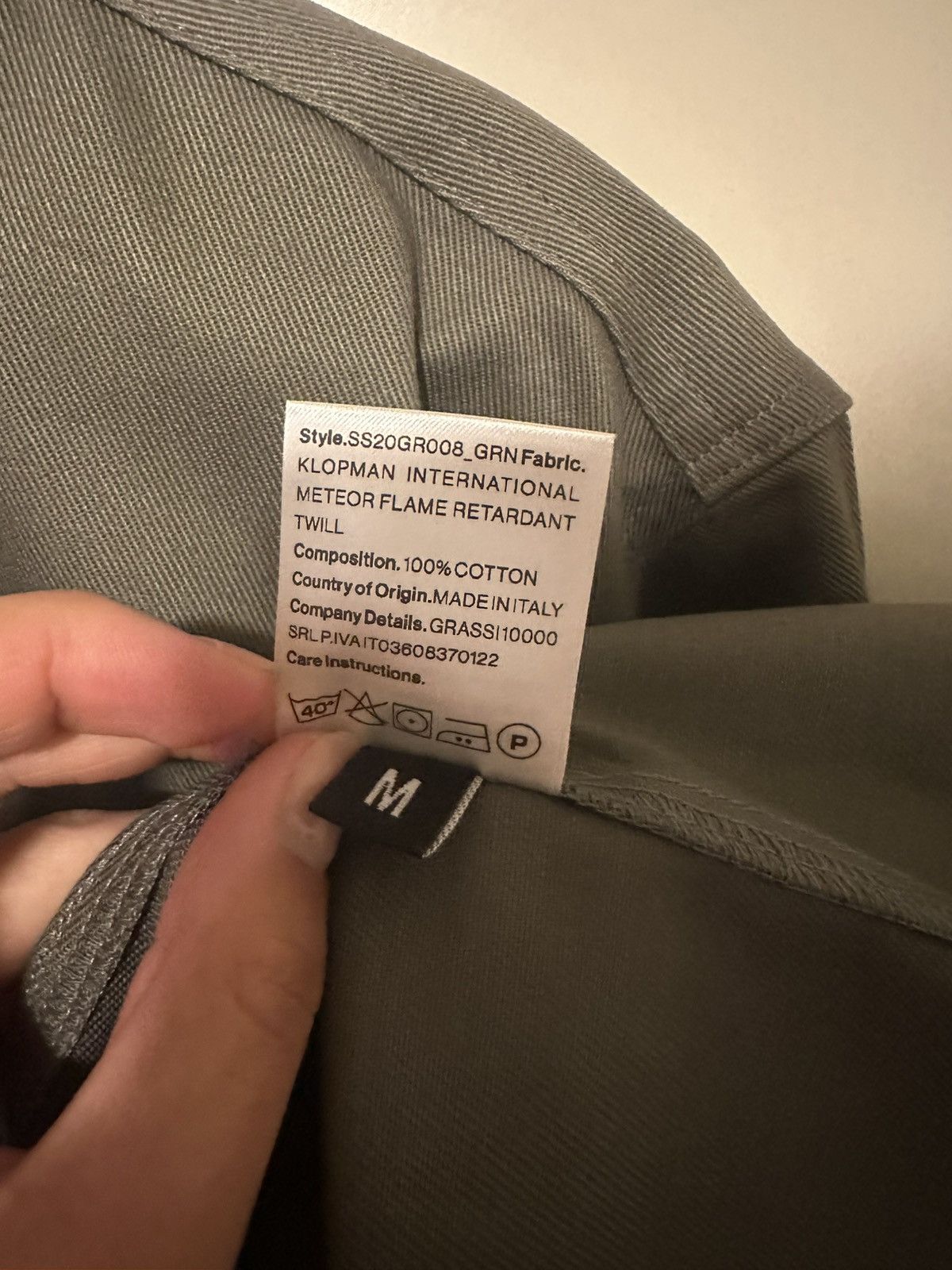 GR10K GR10K - Olive Green Button Up Shirt Size US M / EU 48-50 / 2 - 8 Thumbnail