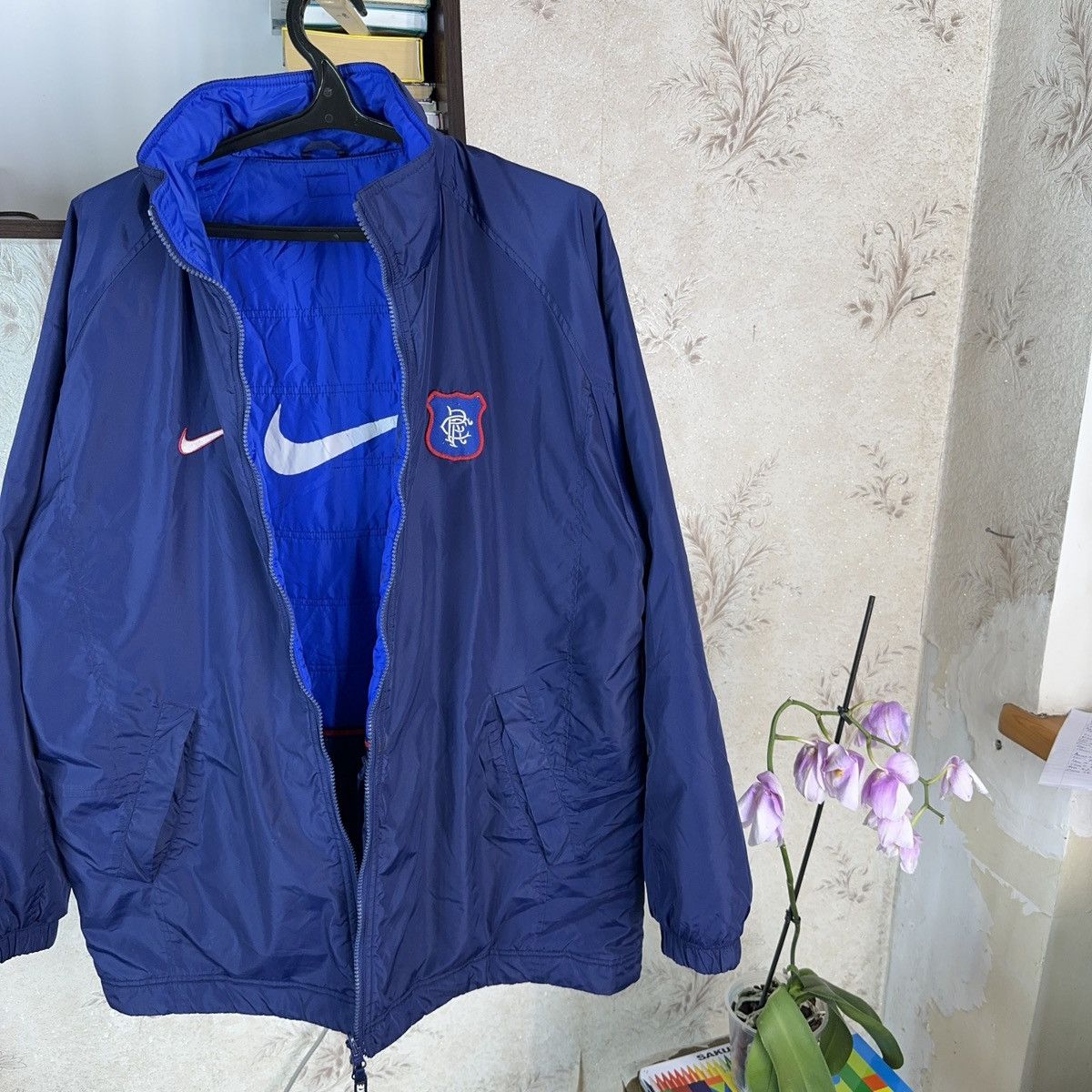 Nike × Vintage Vintage Nike Glasgow Rangers 1997 Jacket Reversibl Blue Size US L / EU 52-54 / 3 - 17 Thumbnail