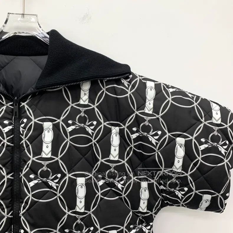 Hermes Hermes Black Diamond Pattern Geometric Printed Two-Sided W Size XXS / US 00 / IT 34 - 7 Thumbnail