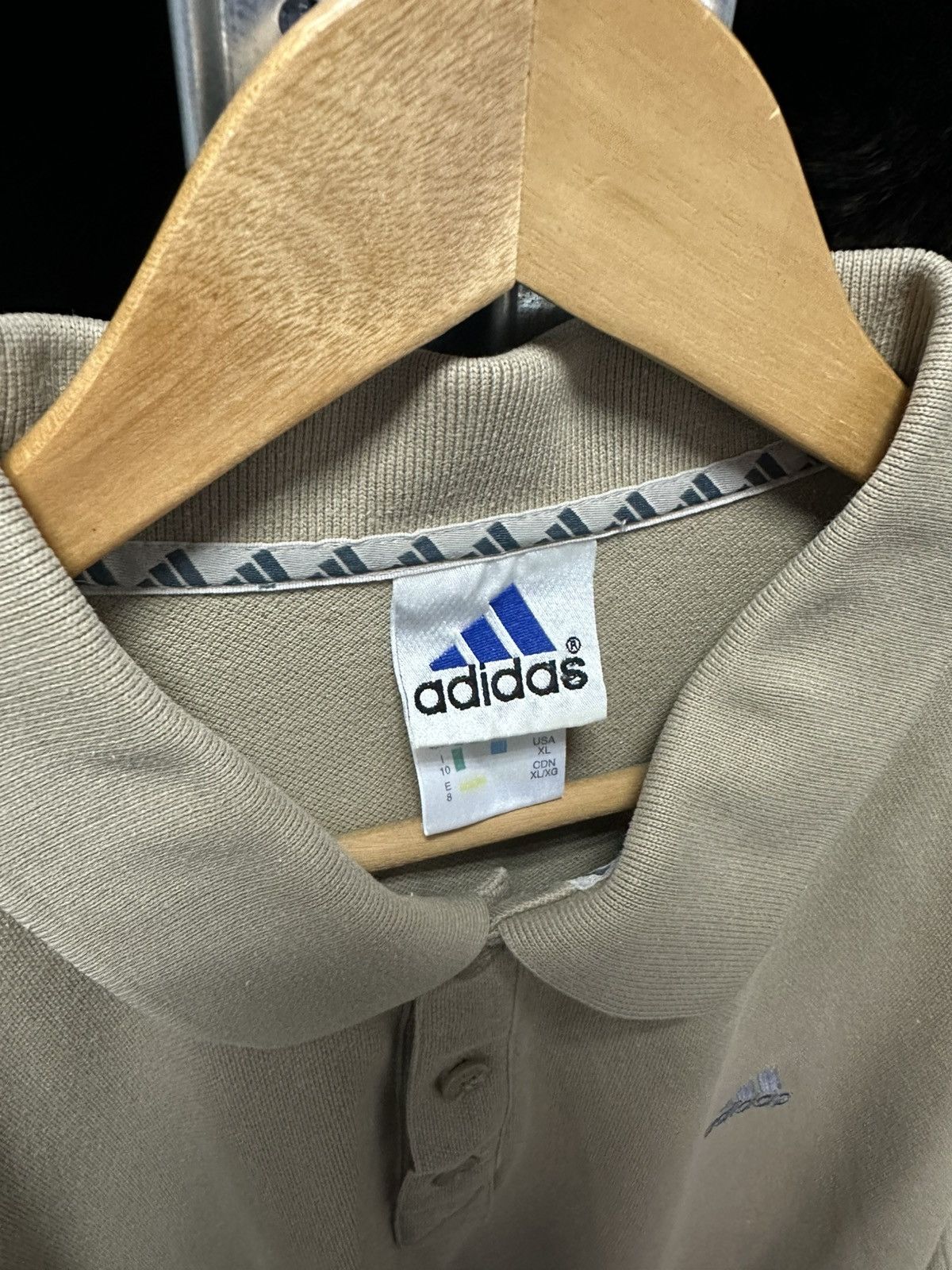 Adidas Vintage 1999 Adidas Polo Shirt Golf S/S Button Beige Top Size US XL / EU 56 / 4 - 7 Thumbnail