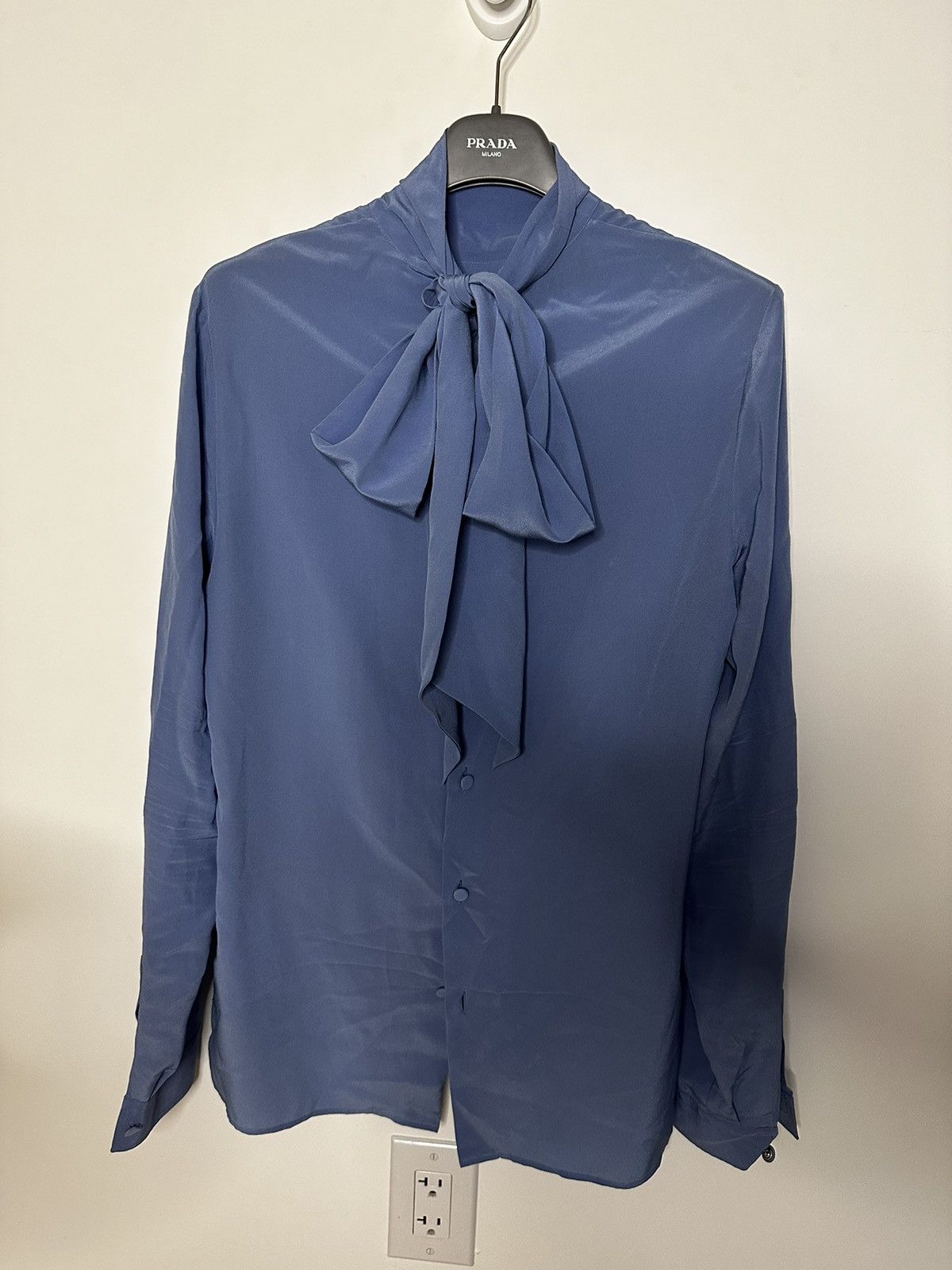 image of Silk Runway Gucci Top in Blue, Men's (Size Small)