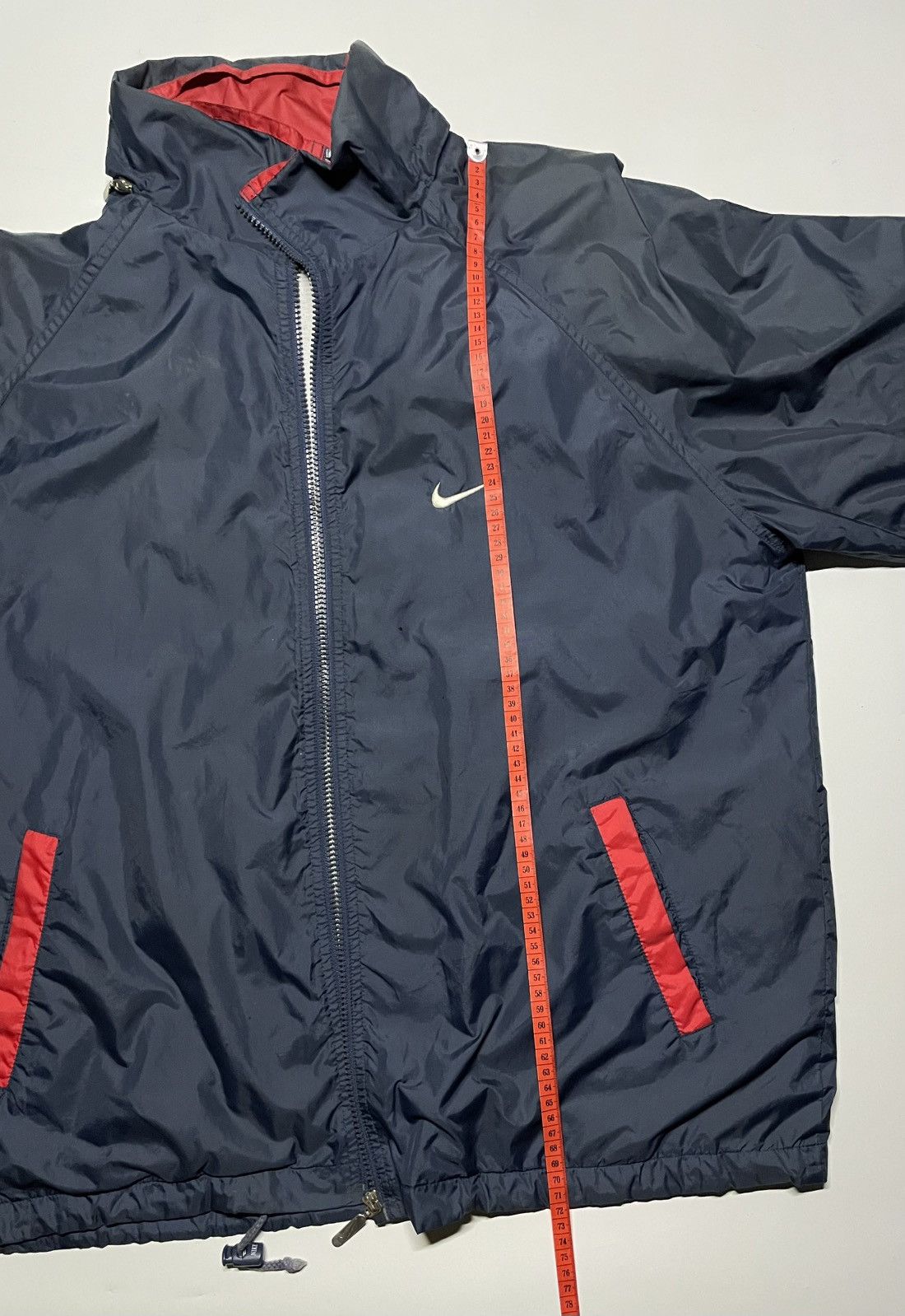 Nike × Vintage Nike Premier Just Do it Hidden Hooded Lightweight Navy Size US M / EU 48-50 / 2 - 15 Thumbnail