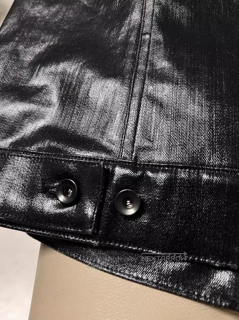 Rick Owens Rick Owens Black Waxed Long Sleeve Jacket. Size US M / EU 48-50 / 2 - 7 Thumbnail