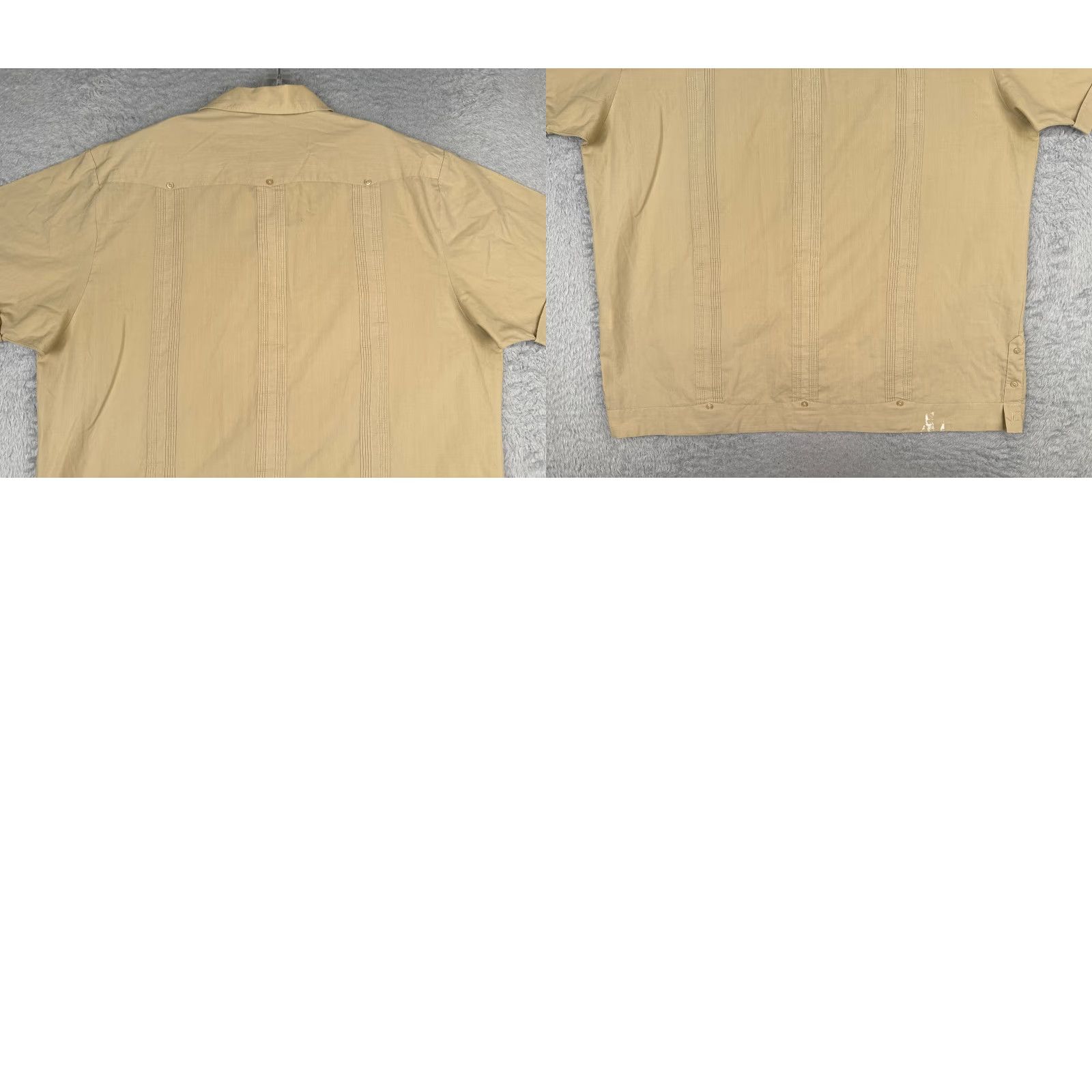 Vintage Premier Shirt Men XL Beige 4 Pocket Guayabera Polyester Blend Casual Beach Hawaiian Vacation Aloha Shirt Mens Regular Short Sleeve Button-Up Pocketed Size US XL / EU 56 / 4 - 9 Thumbnail