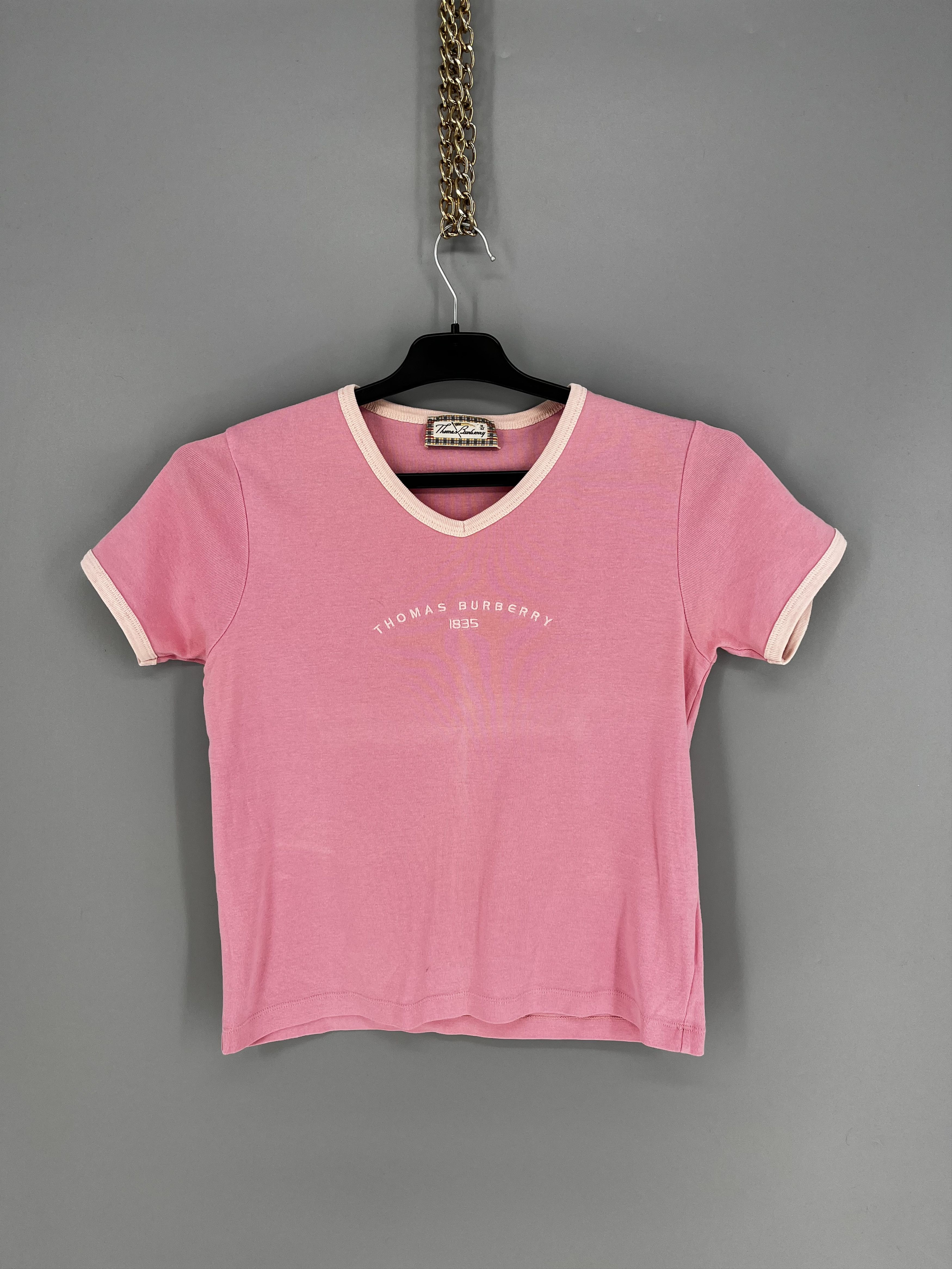 Burberry Vintage Casual Rare Thomas Burberry t-shirt PINK Size M Size M / US 6-8 / IT 42-44 - 1 Thumbnail