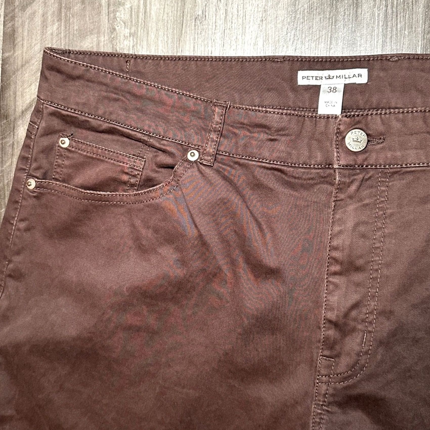 Peter Millar Peter Millar Chino Pants - Men 38 Regular Brown, 33 Inseam Size US 38 / EU 54 - 6 Thumbnail