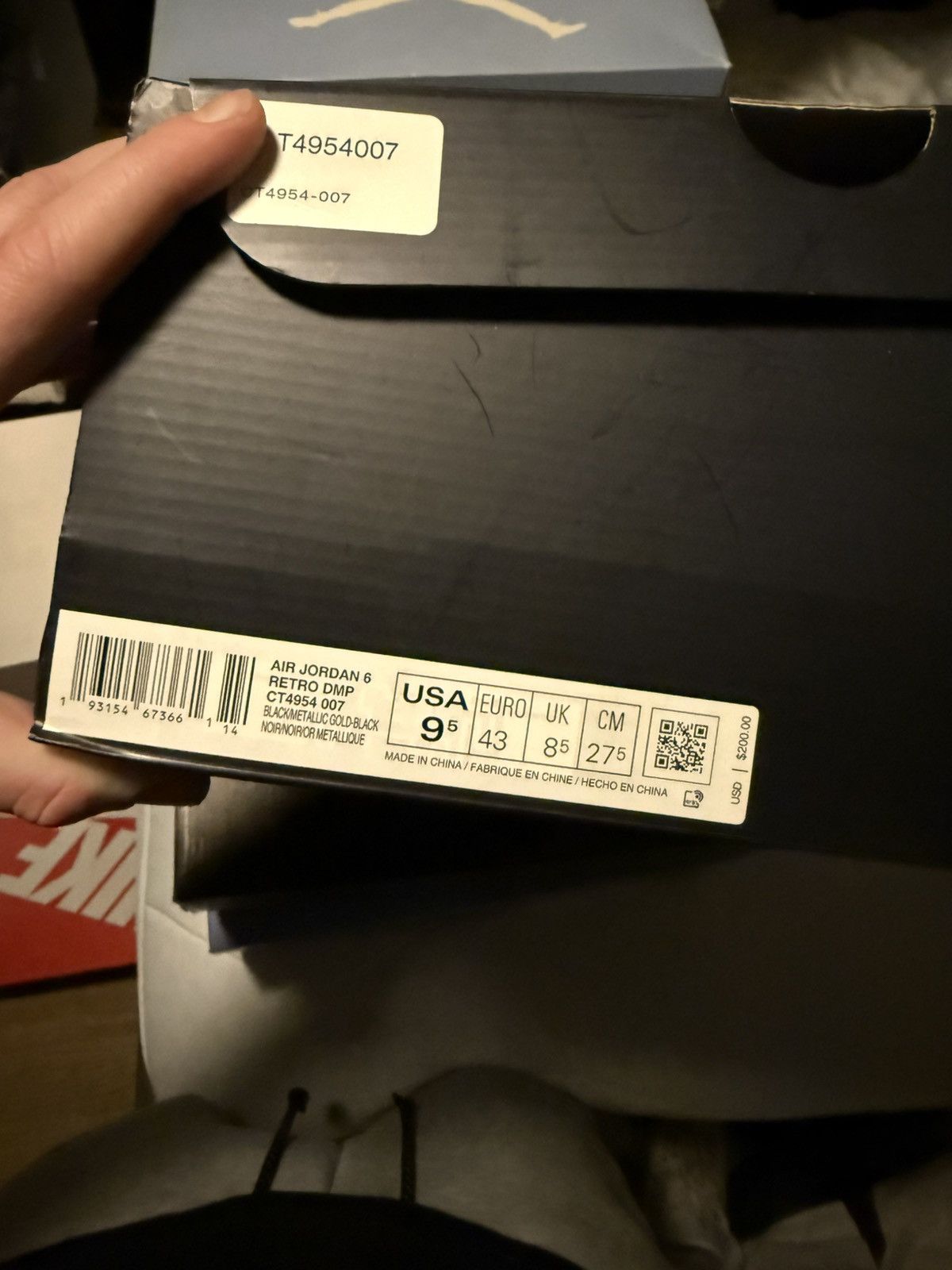 Jordan Brand Jordan 6 DMP Black Size US 9.5 / EU 42-43 - 6 Thumbnail