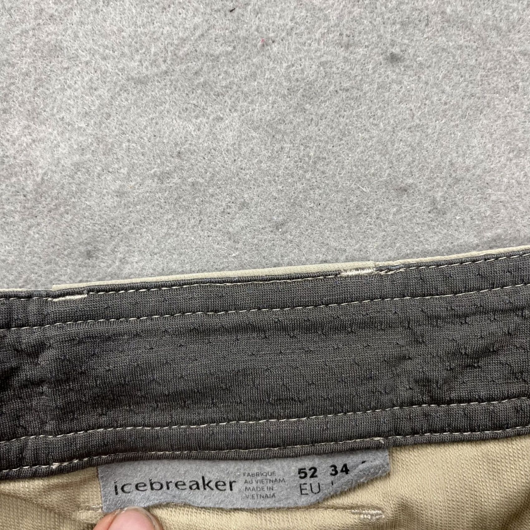Icebreaker Icebreaker Pants Mens 34x31 Khaki Merino Wool Blend Outdoor Hiking Travel Size US 34 / EU 50 - 5 Thumbnail