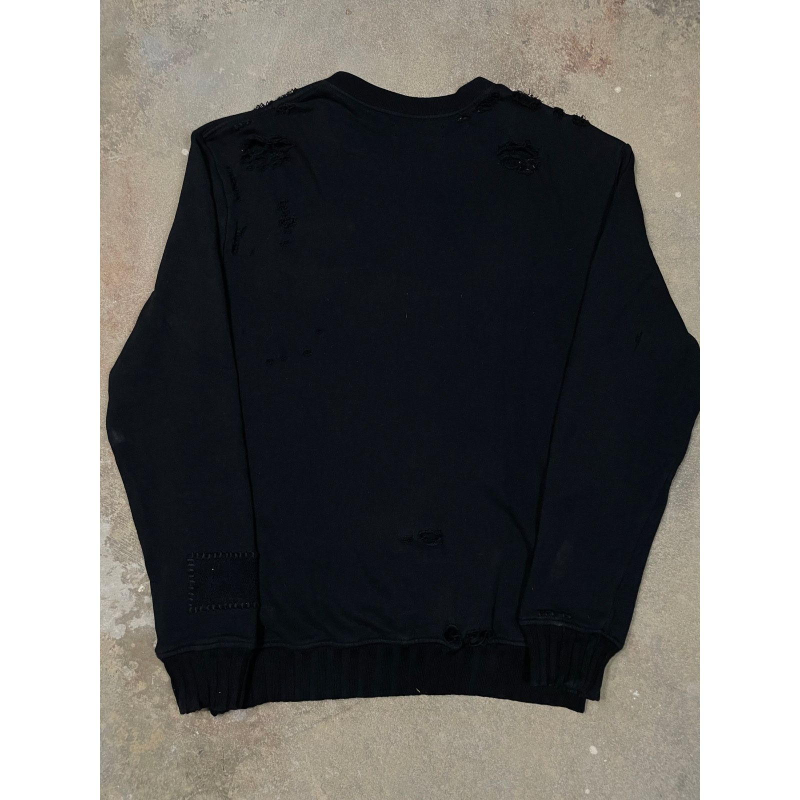 Amiri Amiri Crocodile Crewneck Black Distressed Large Used Size US L / EU 52-54 / 3 - 6 Thumbnail