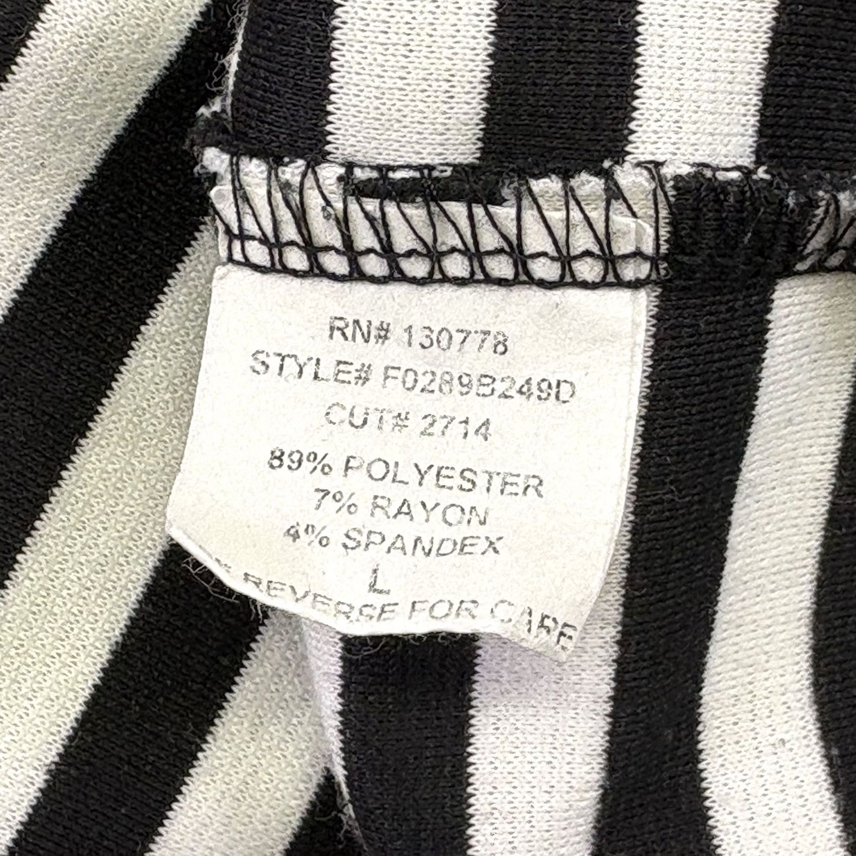 Vintage Living Doll Dress Black White Striped Peplum Bodycon Sleeveless Mini L Womens Dress Short Sleeve Not Applicable/All Seasons? Size L / US 10 / IT 46 - 4 Thumbnail