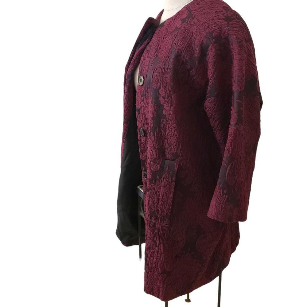 Designer CT423 Helene Berman London Burgandy Blazer M Size M / US 6-8 / IT 42-44 - 2 Thumbnail