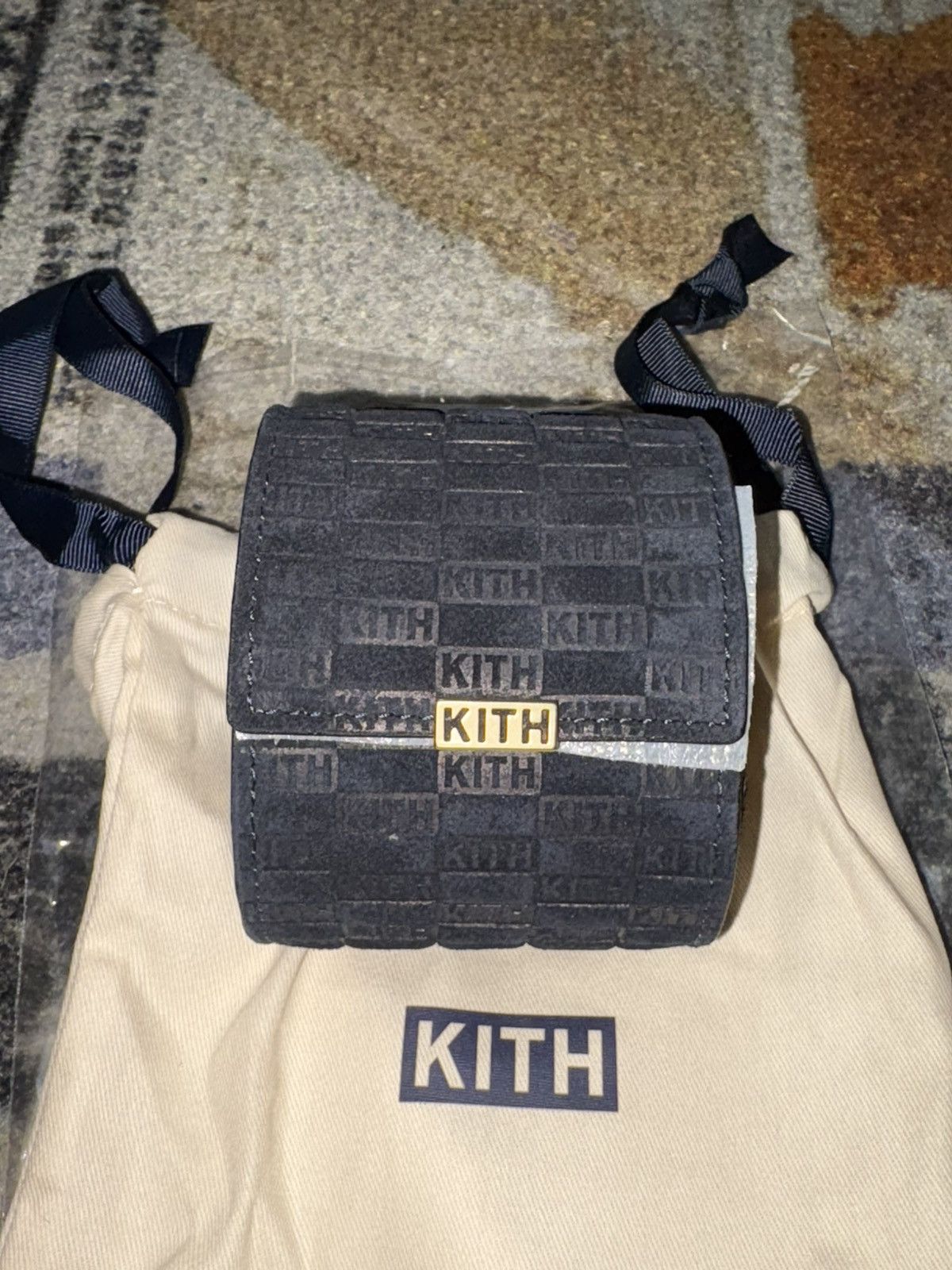 Kith Kithmas Monogram Suede Leather Single Watch Roll Ink Size ONE SIZE - 2 Thumbnail