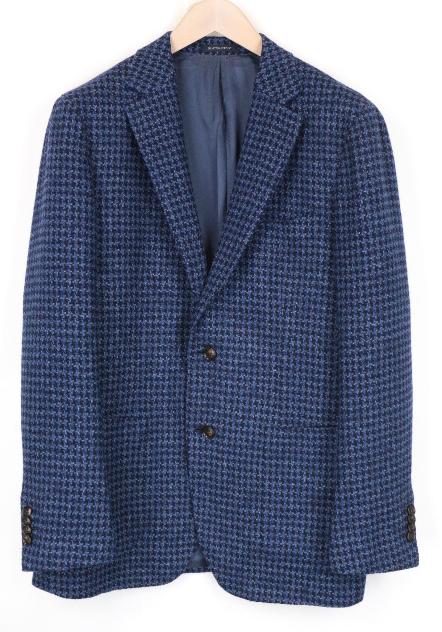 image of Suitsupply Havana Uk42R Blue Wool Mohair Silk Cashmere Blazer 69148, Men's