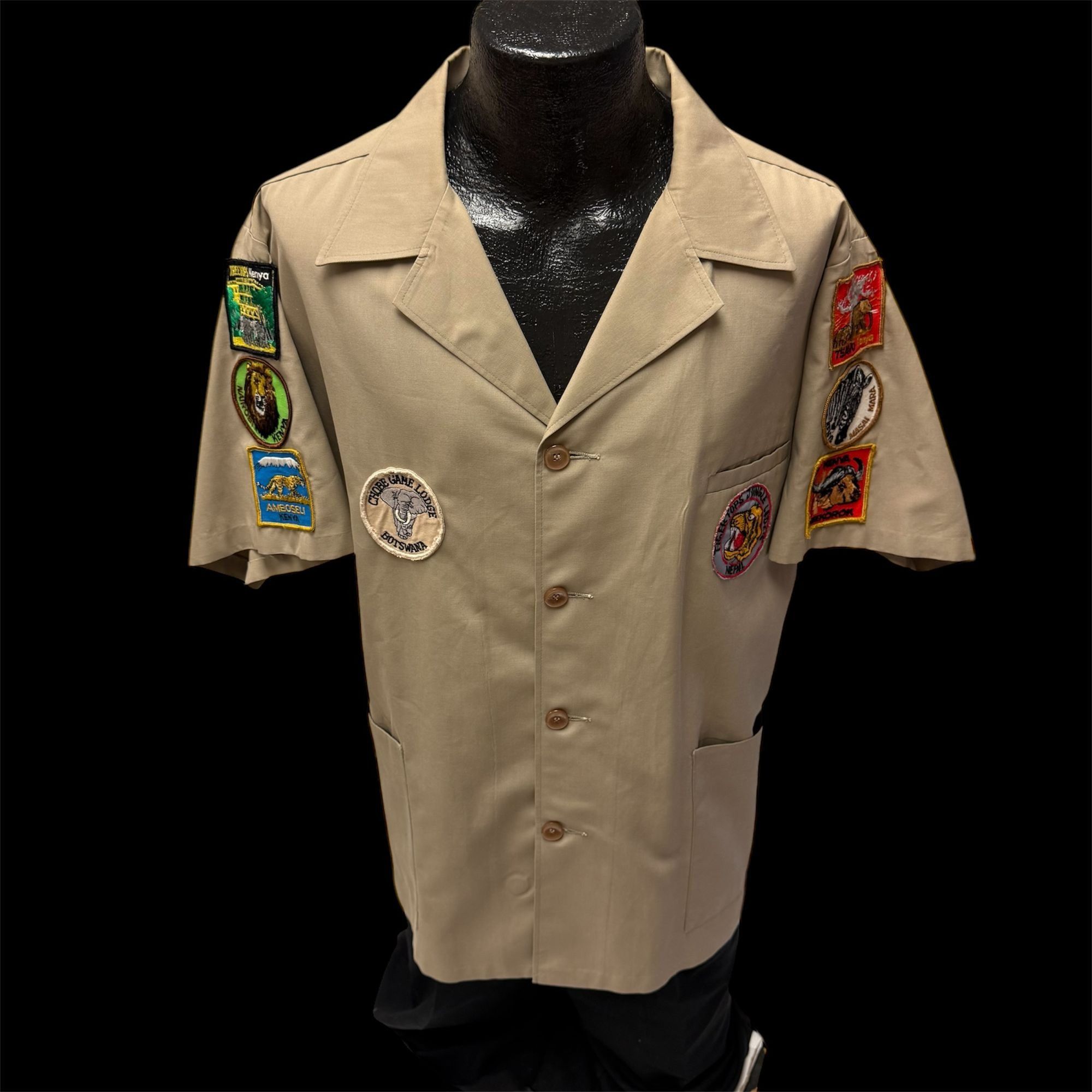Other Vtg Sterling Khaki SAFARI Travel Shirt GAME LODGE Shirt Size US XL / EU 56 / 4 - 2 Thumbnail