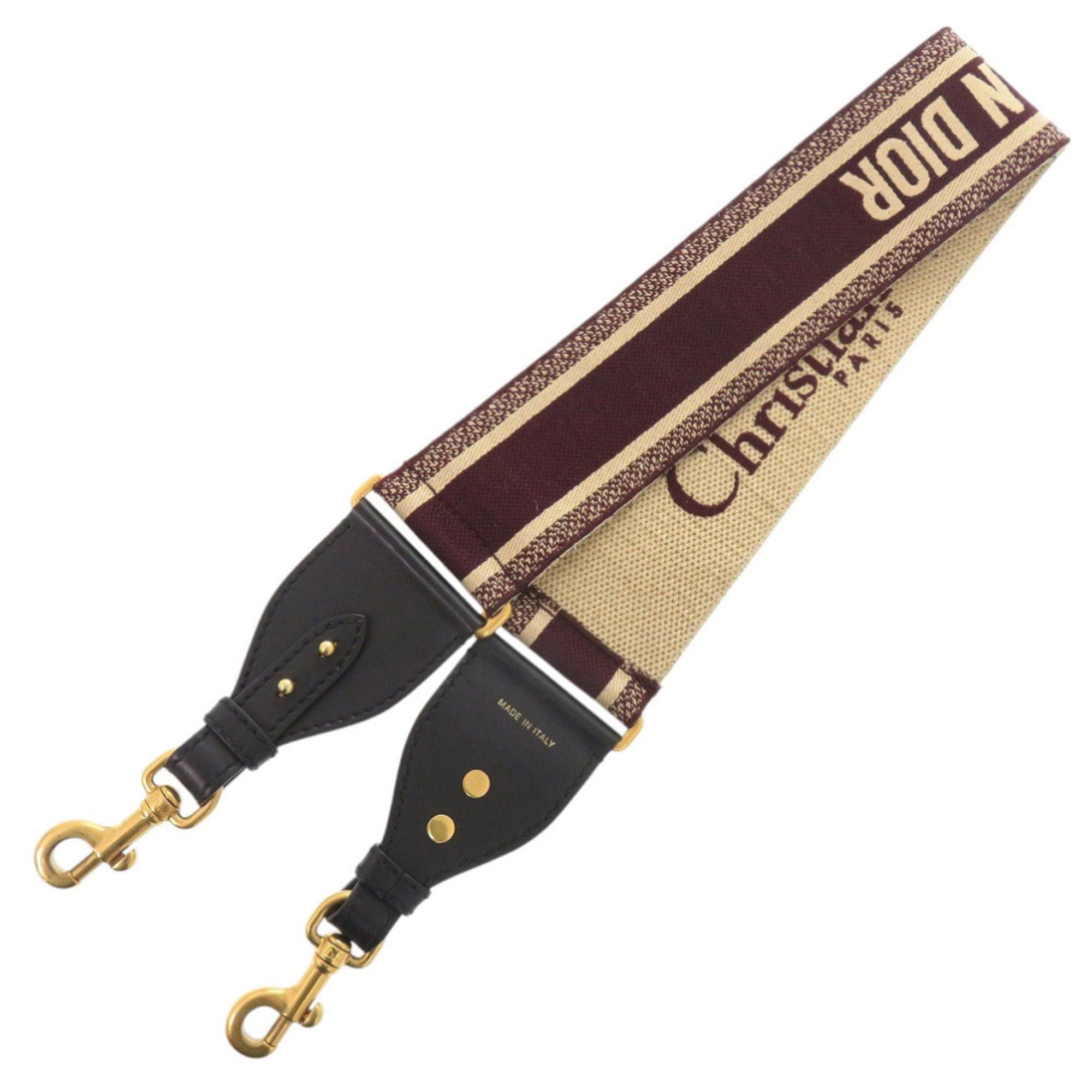 Dior Excellent condition Christian Dior shoulder strap, canvas, burgundy red, 0295 Size ONE SIZE - 1 Thumbnail