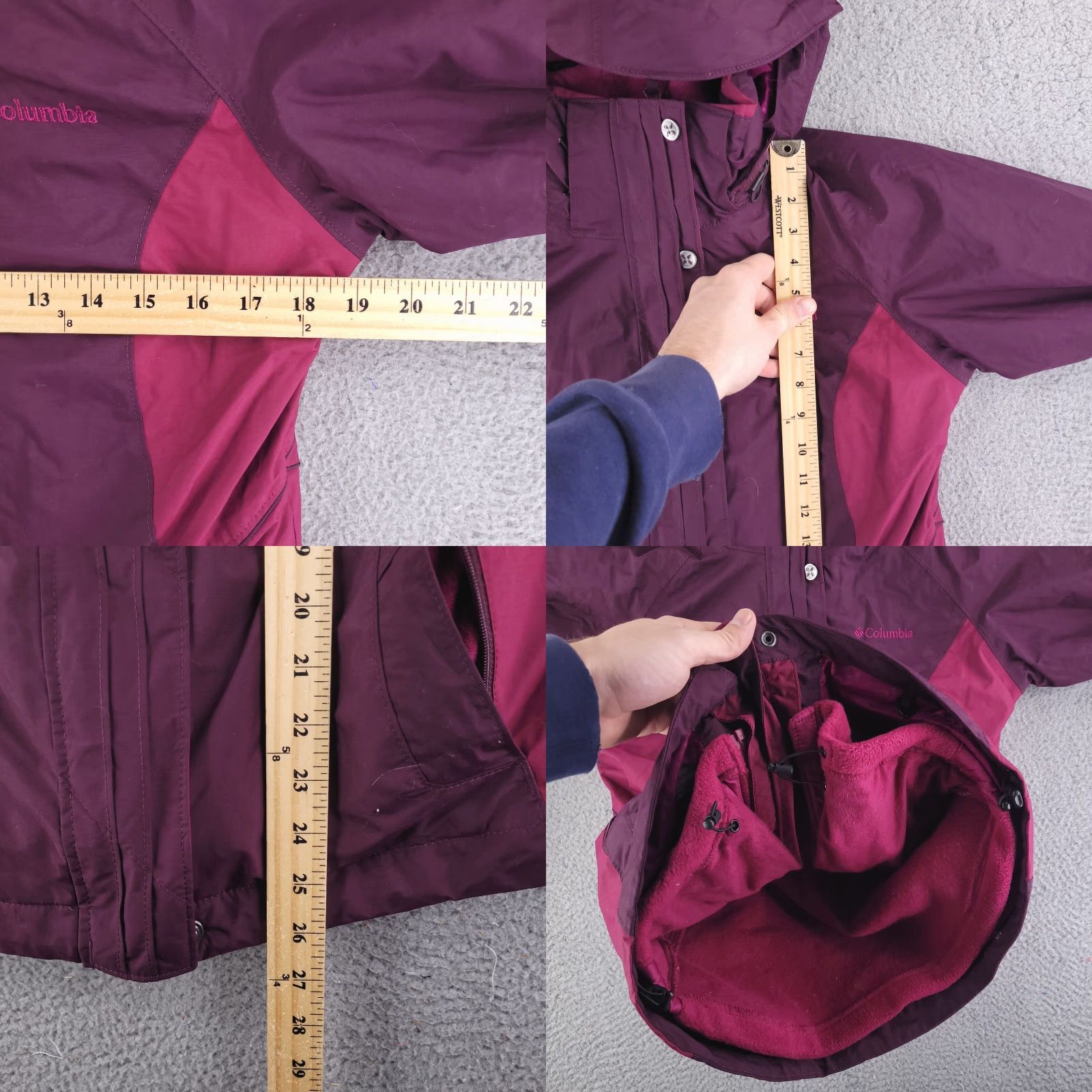 Layer 8 Columbia Jacket Womens Small Purple Nylon Insulated Fleece Layer Size S / US 4 / IT 40 - 8 Thumbnail